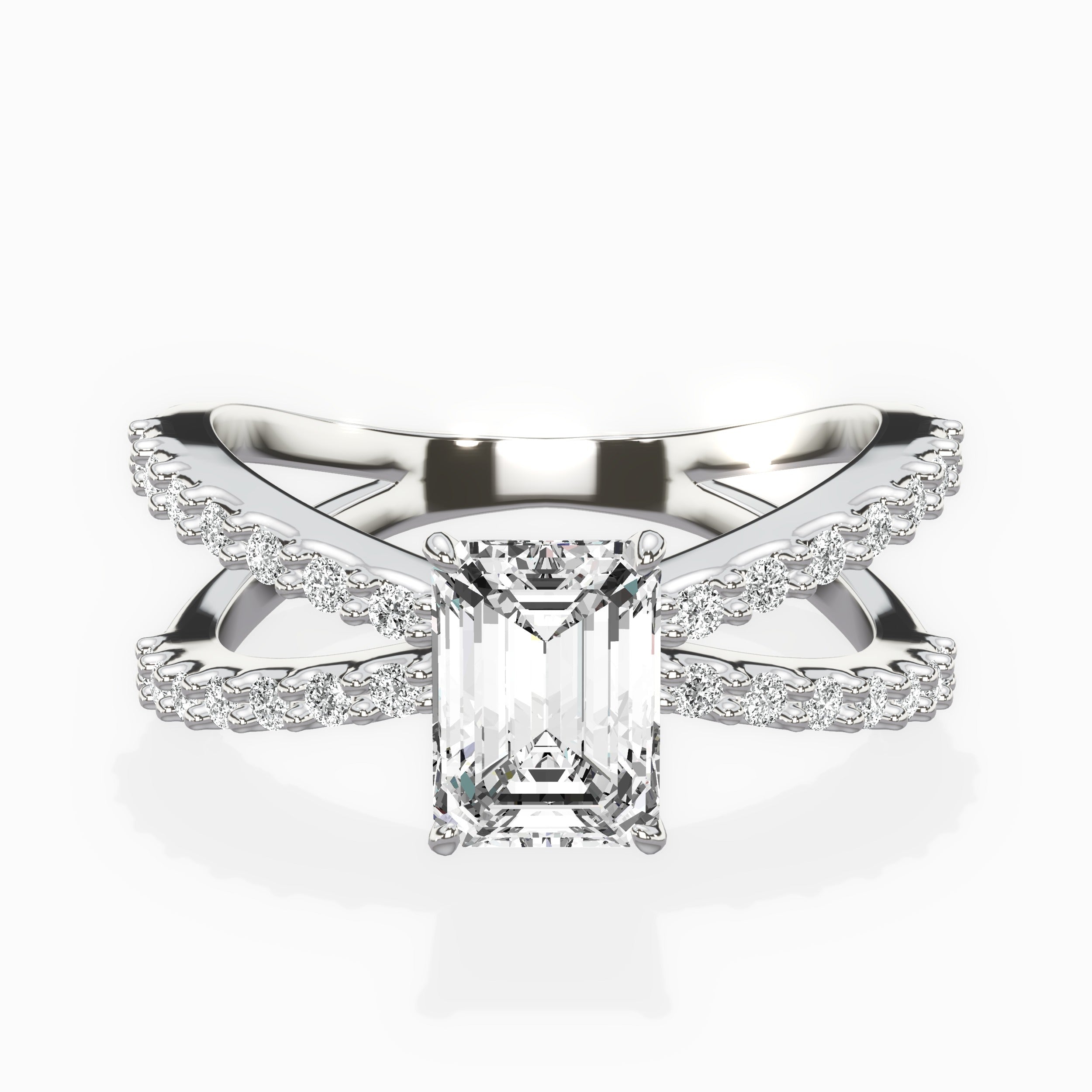 Reverse Shank Solitaire Engagement Ring