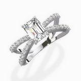 Reverse Shank Solitaire Engagement Ring
