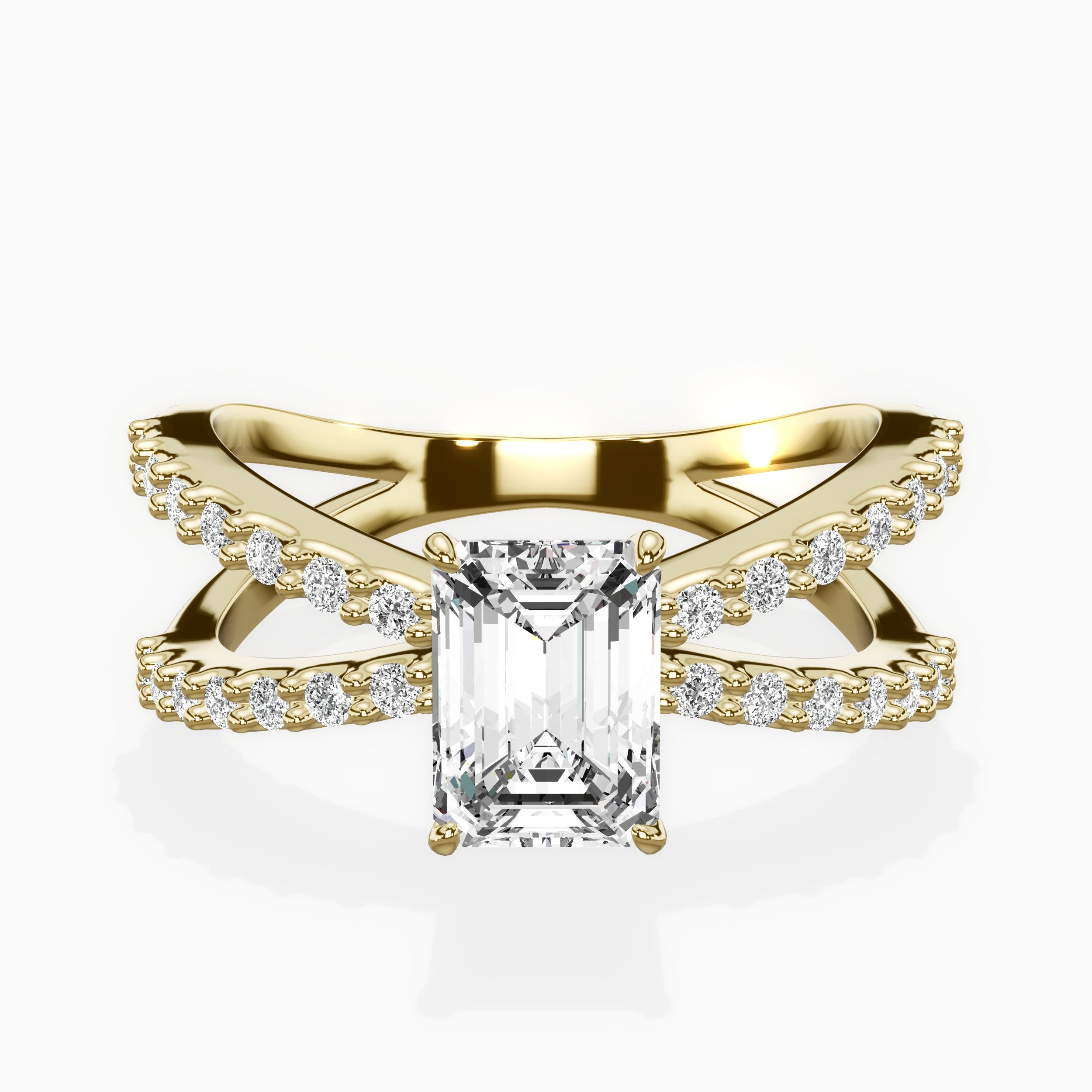 Reverse Shank Solitaire Engagement Ring