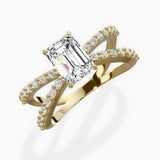 Reverse Shank Solitaire Engagement Ring