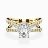 Reverse Shank Solitaire Engagement Ring