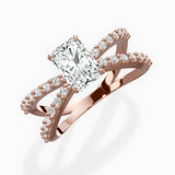 Reverse Shank Solitaire Engagement Ring