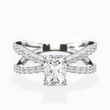 Reverse Shank Solitaire Engagement Ring