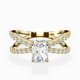Reverse Shank Solitaire Engagement Ring