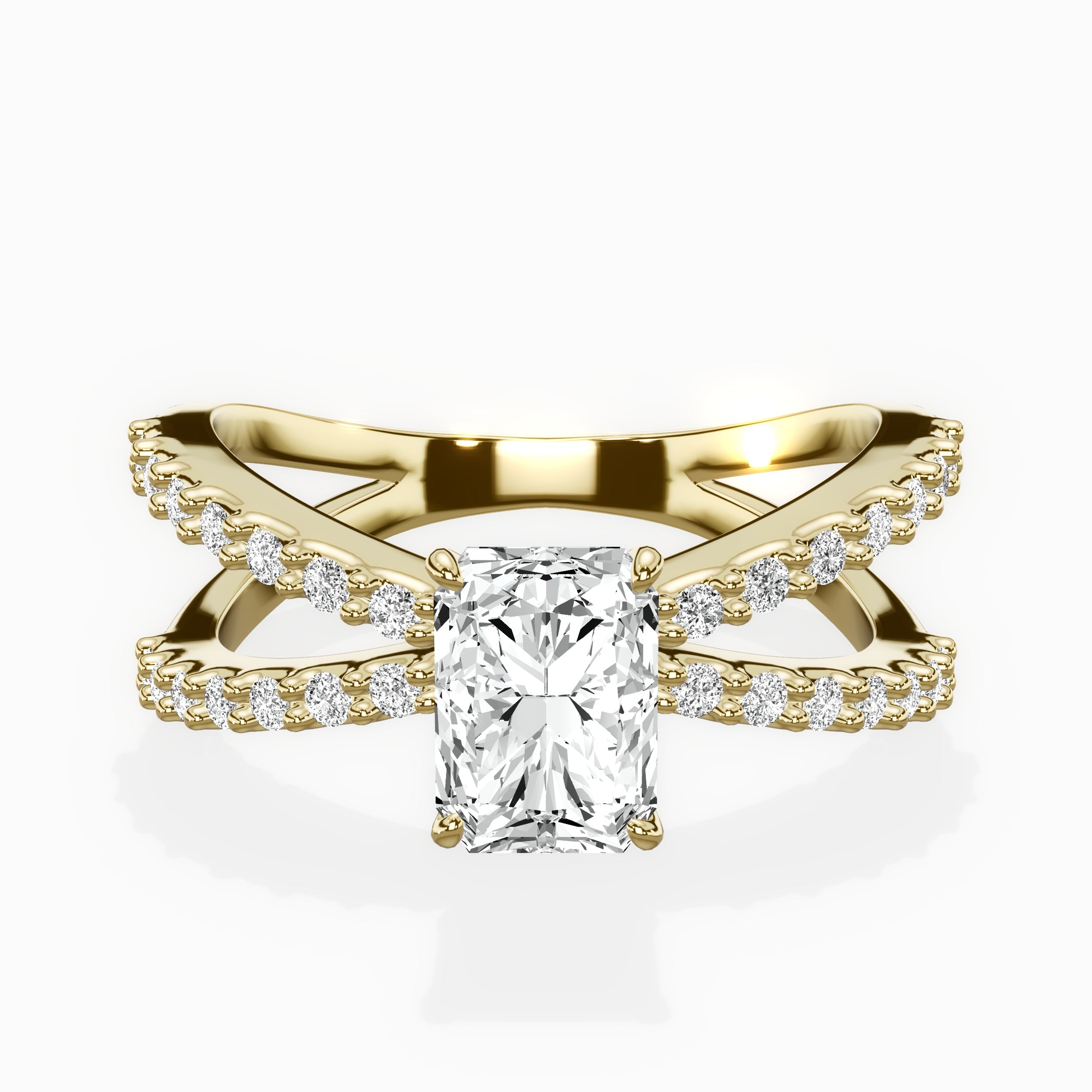 Reverse Shank Solitaire Engagement Ring