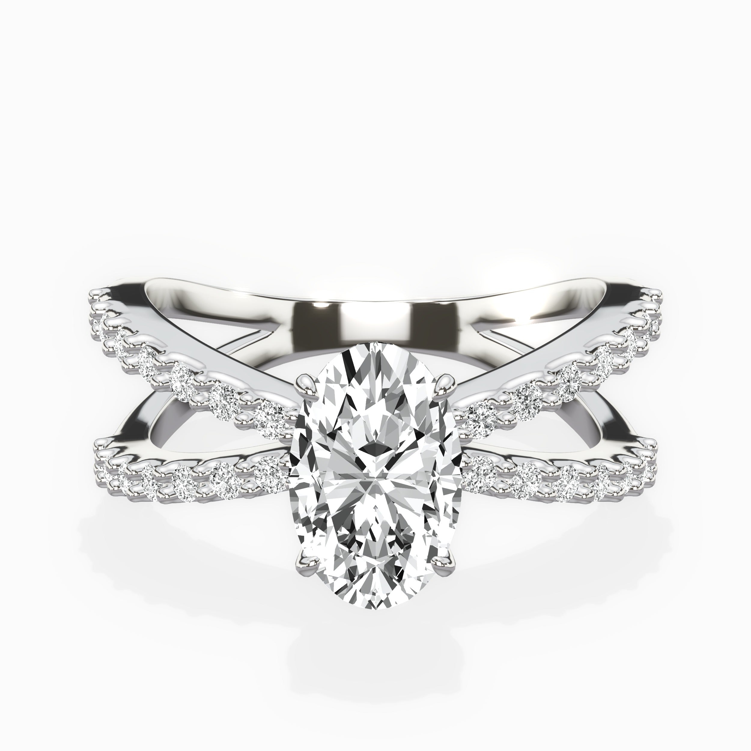 Reverse Shank Solitaire Engagement Ring