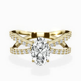 Reverse Shank Solitaire Engagement Ring