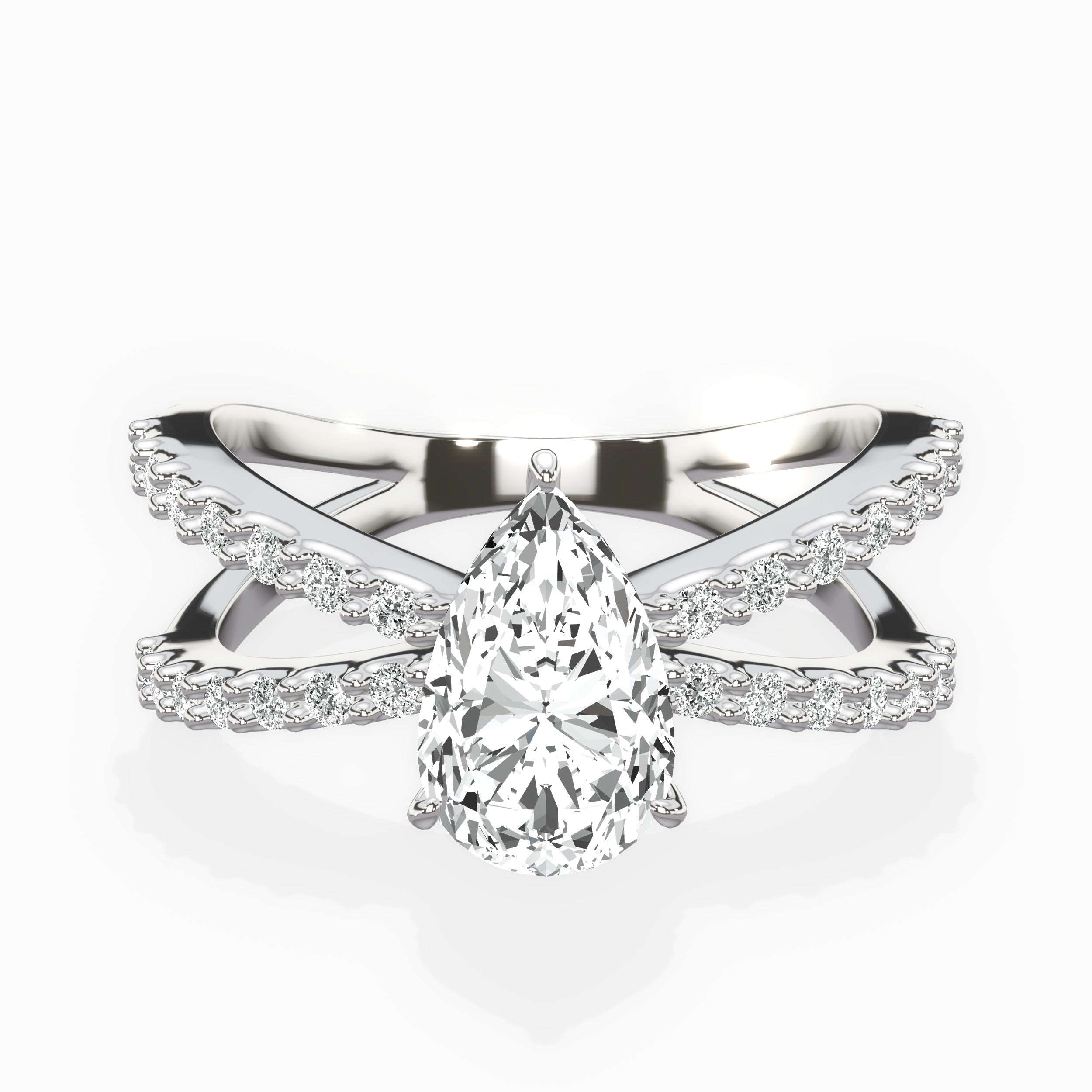Reverse Shank Solitaire Engagement Ring