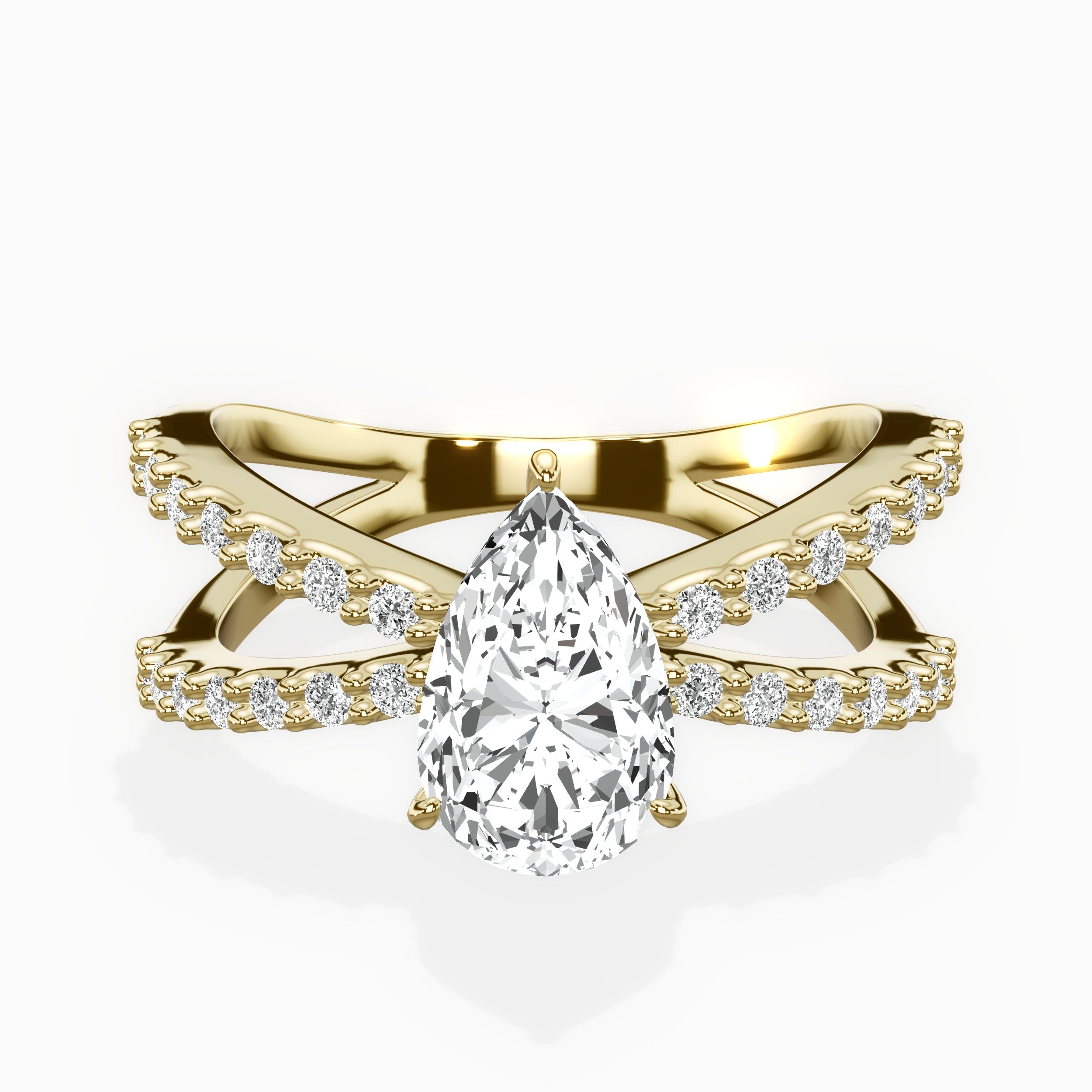 Reverse Shank Solitaire Engagement Ring
