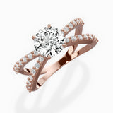 Reverse Shank Solitaire Engagement Ring