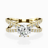 Reverse Shank Solitaire Engagement Ring