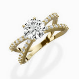 Reverse Shank Solitaire Engagement Ring