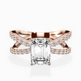 Reverse Shank Solitaire Engagement Ring