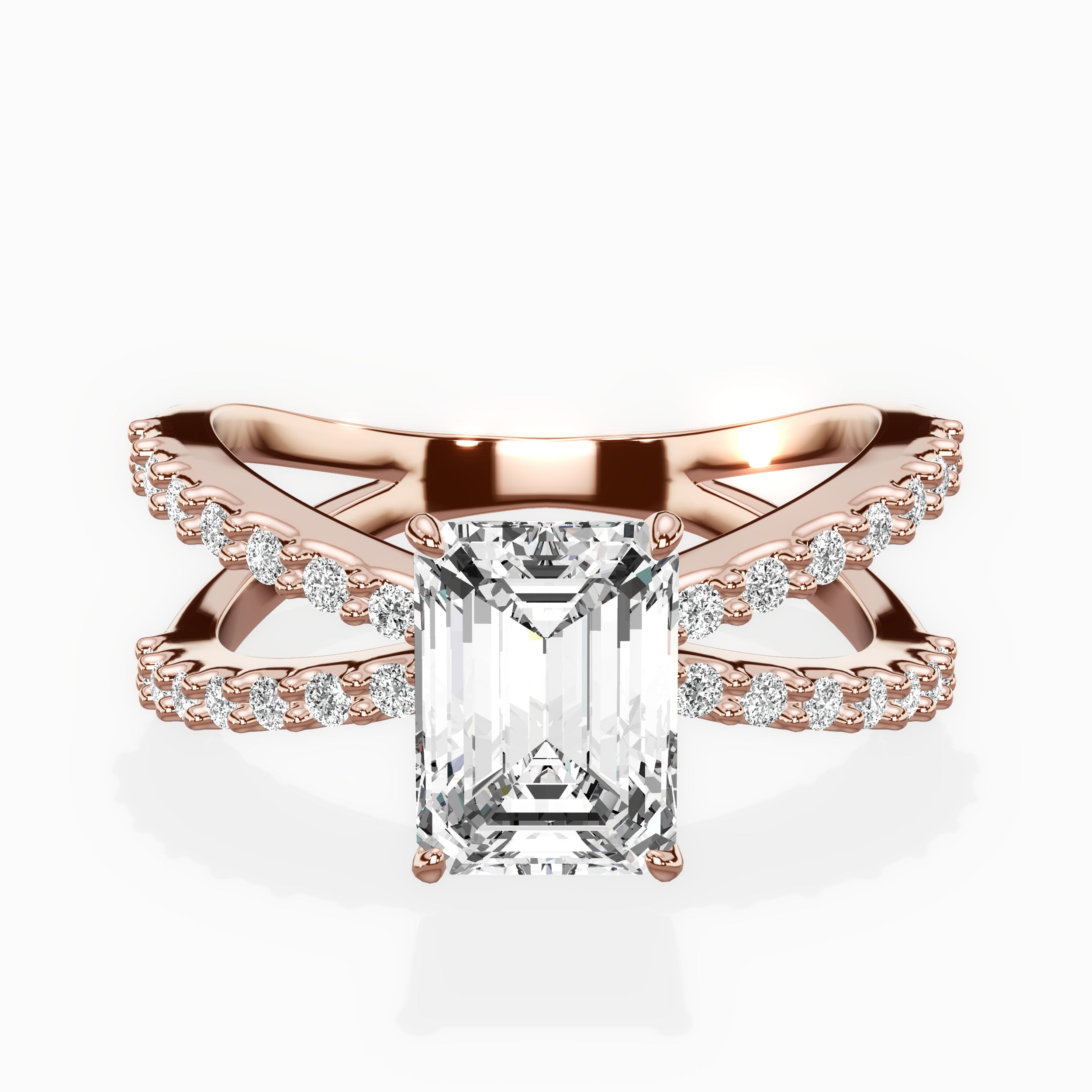 Reverse Shank Solitaire Engagement Ring