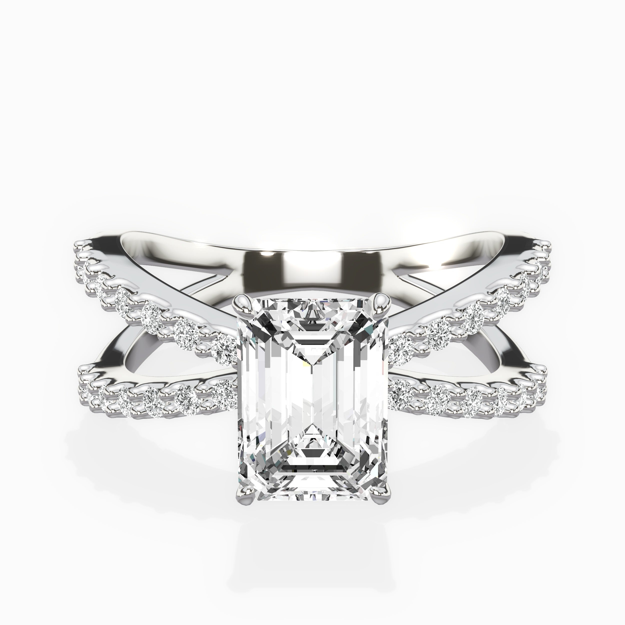 Reverse Shank Solitaire Engagement Ring