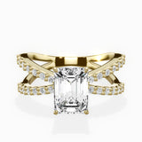 Reverse Shank Solitaire Engagement Ring