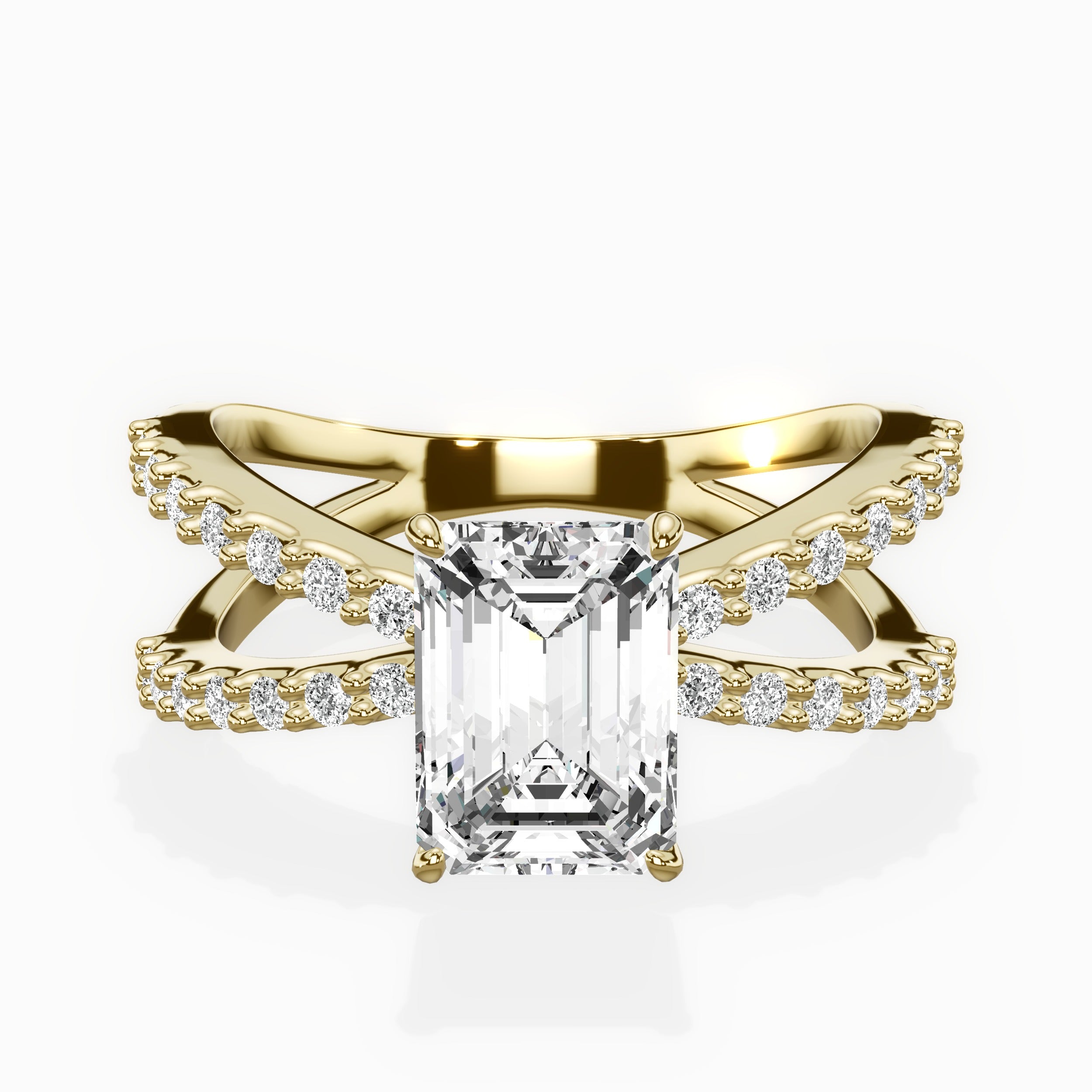 Reverse Shank Solitaire Engagement Ring