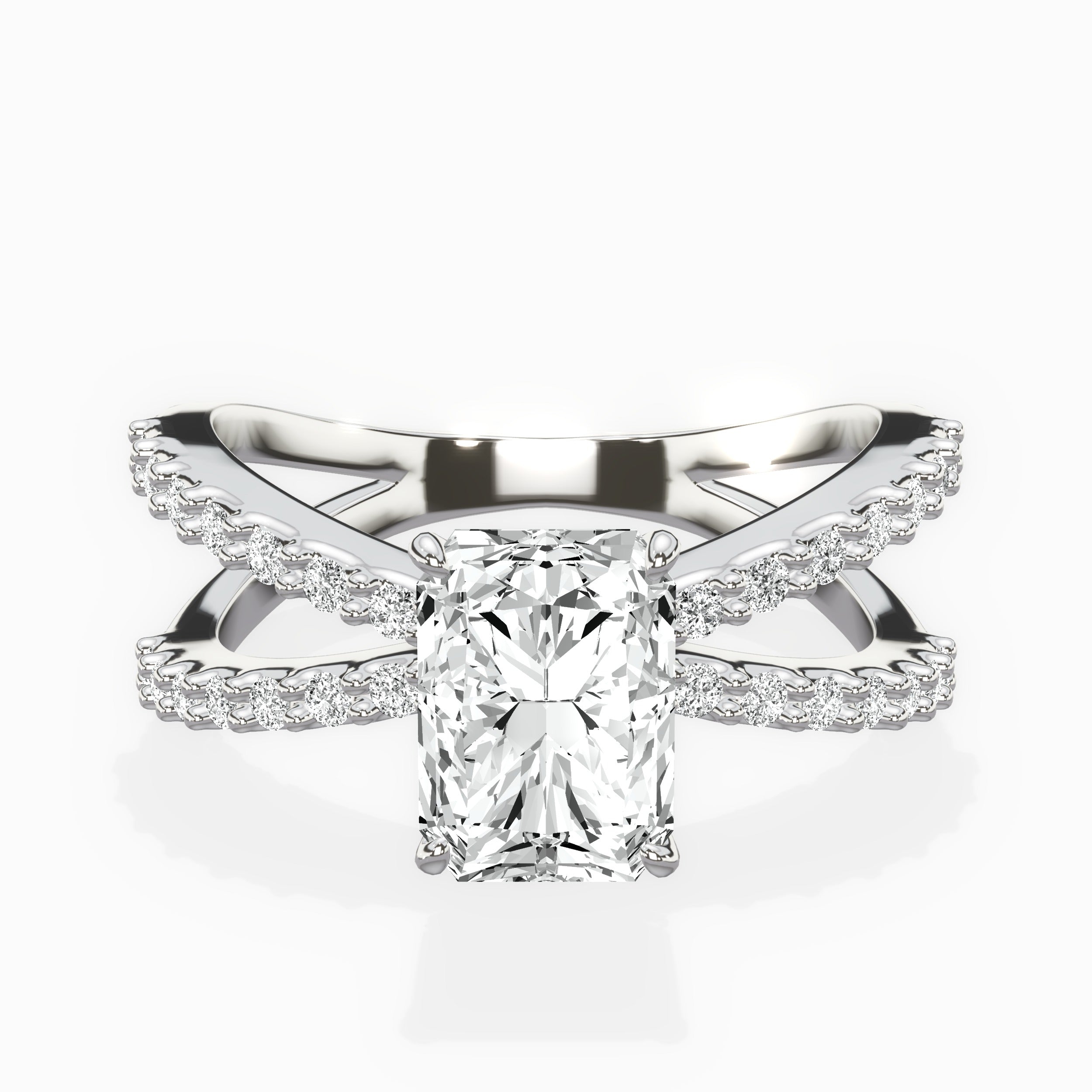 Reverse Shank Solitaire Engagement Ring