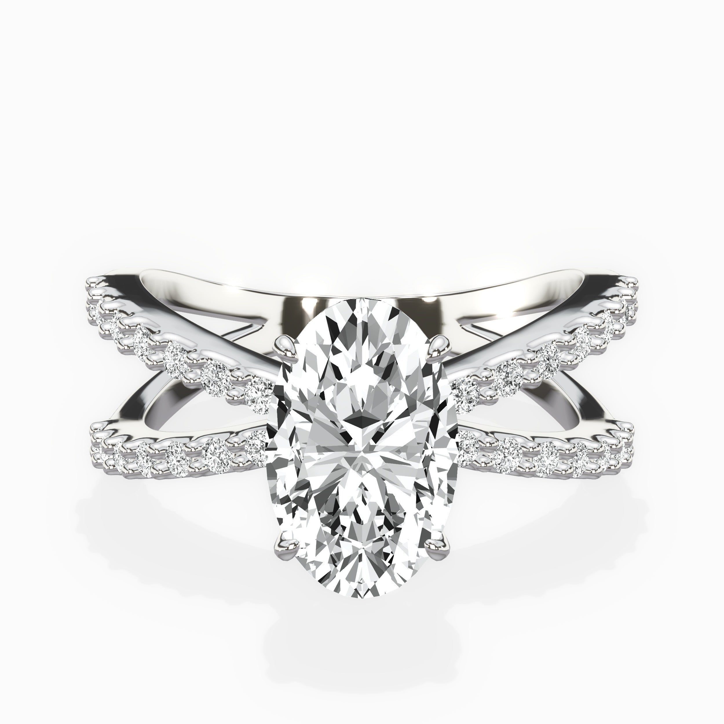 Reverse Shank Solitaire Engagement Ring
