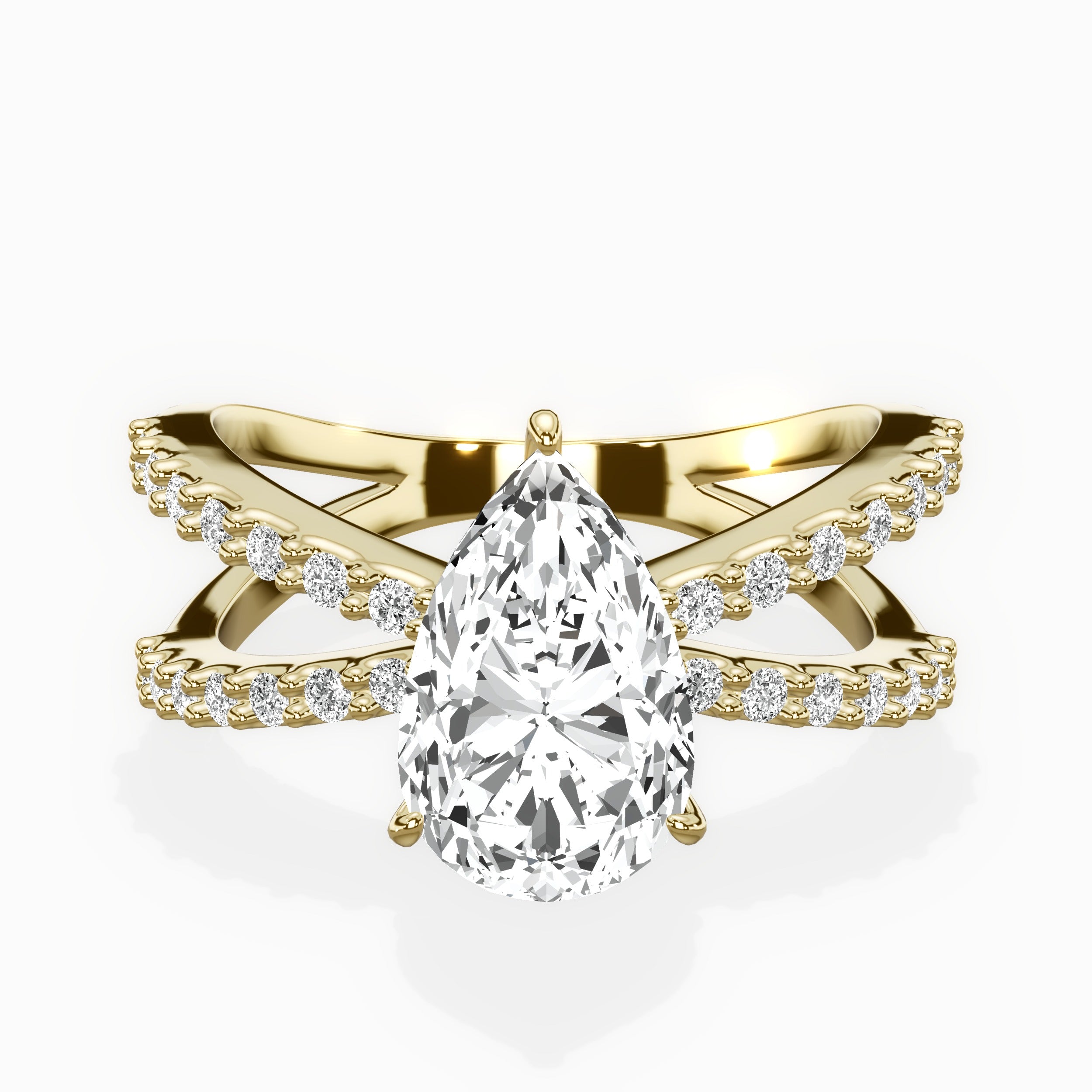 Reverse Shank Solitaire Engagement Ring