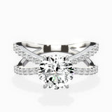Reverse Shank Solitaire Engagement Ring