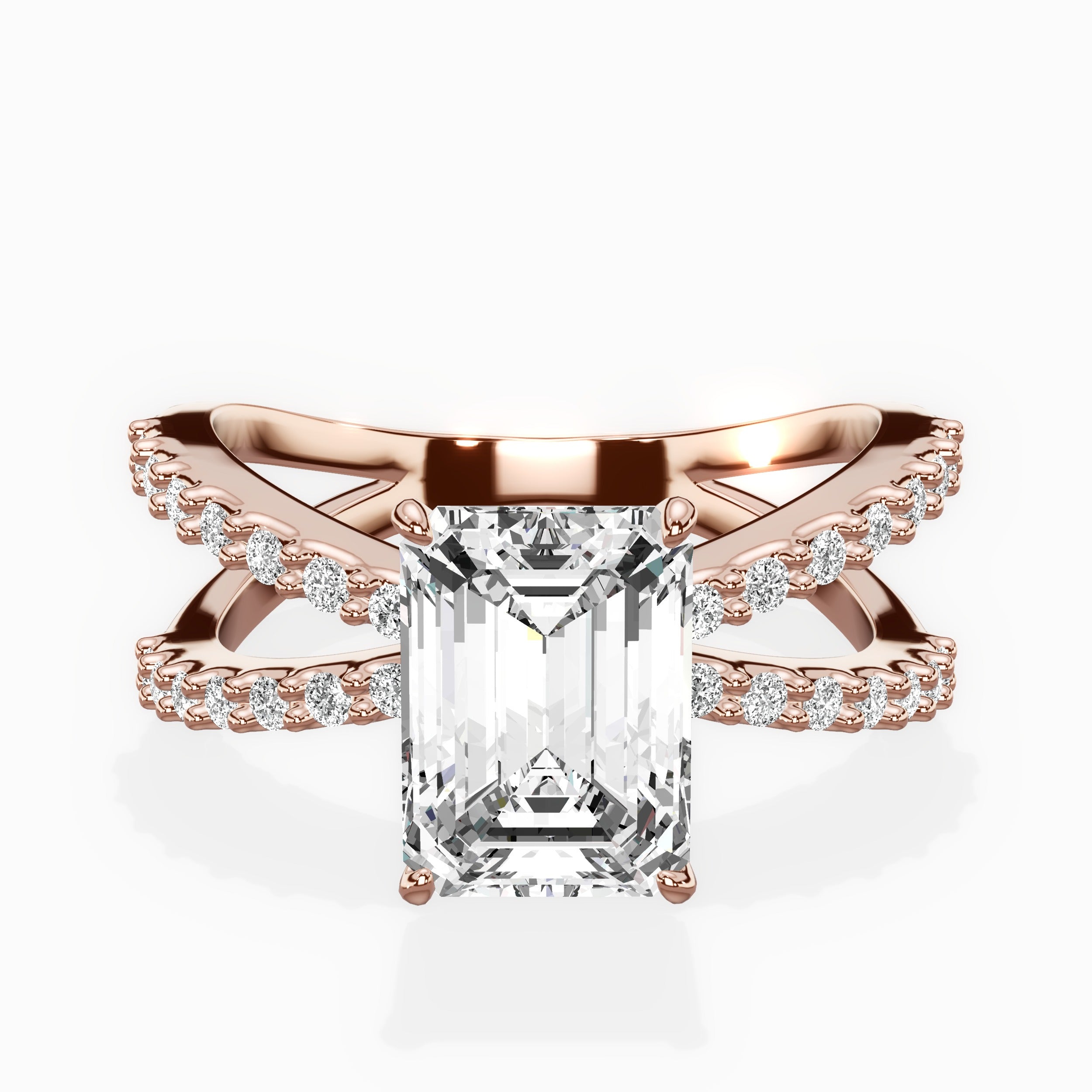 Reverse Shank Solitaire Engagement Ring
