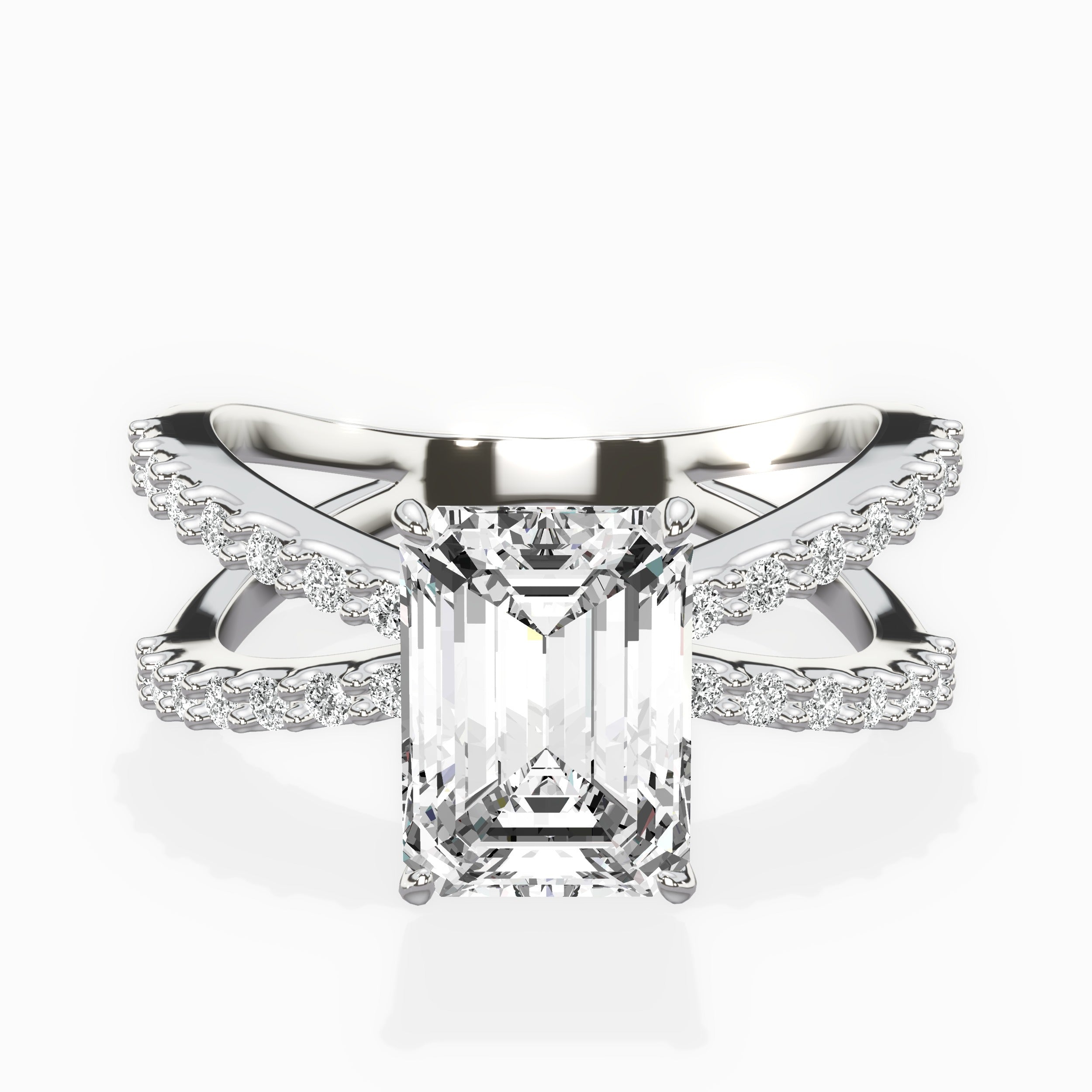 Reverse Shank Solitaire Engagement Ring