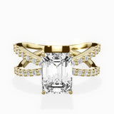 Reverse Shank Solitaire Engagement Ring