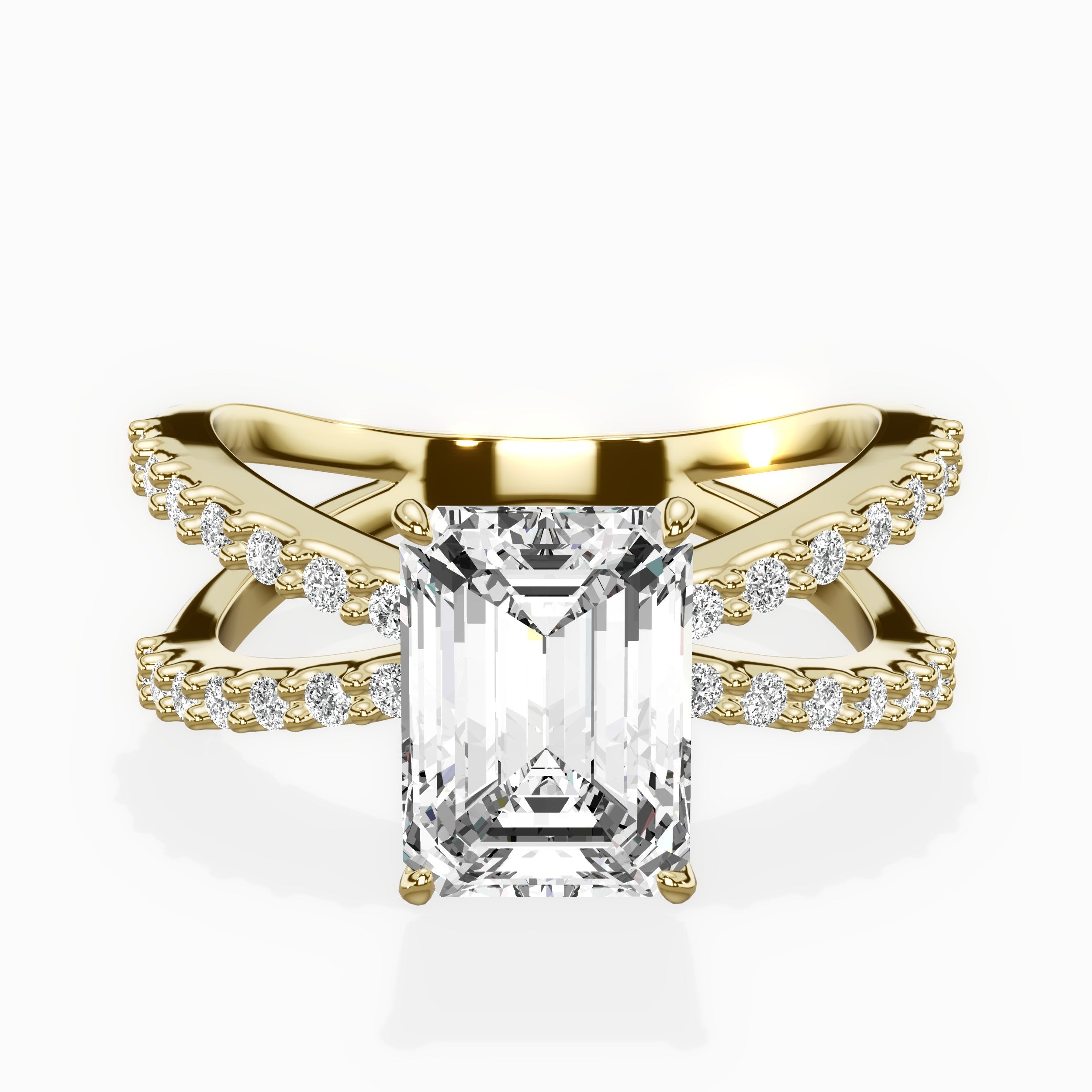 Reverse Shank Solitaire Engagement Ring