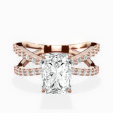Reverse Shank Solitaire Engagement Ring