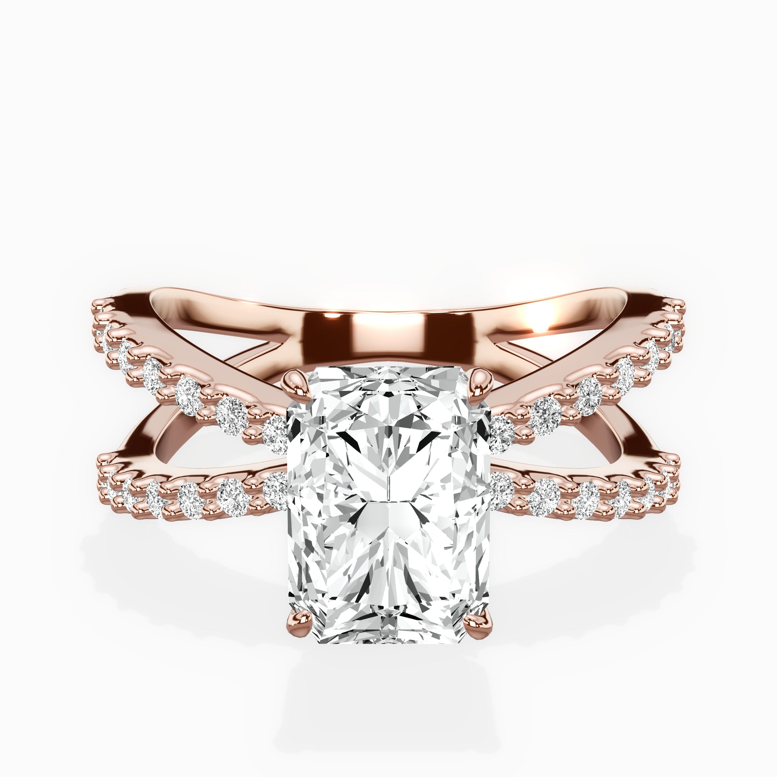 Reverse Shank Solitaire Engagement Ring