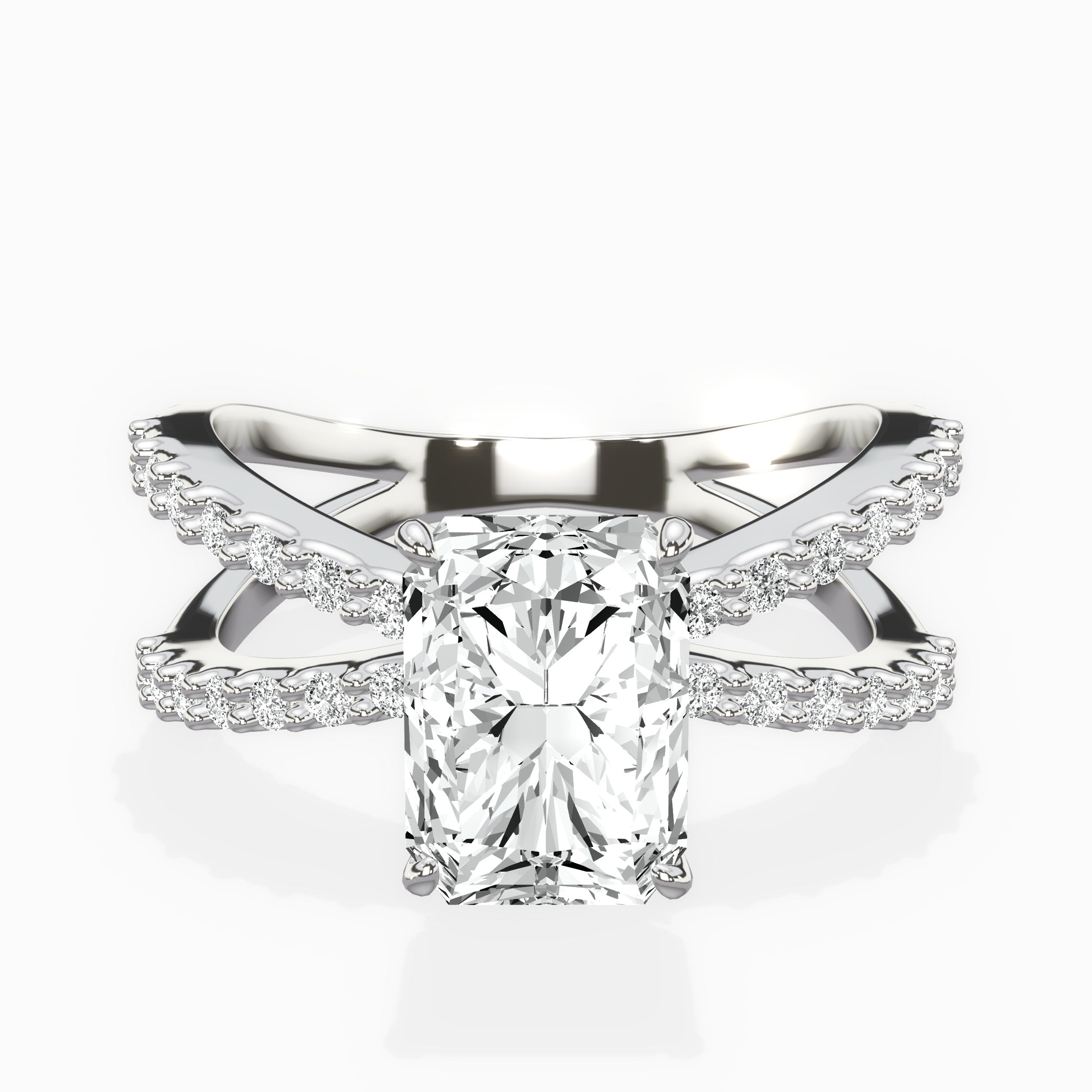 Reverse Shank Solitaire Engagement Ring