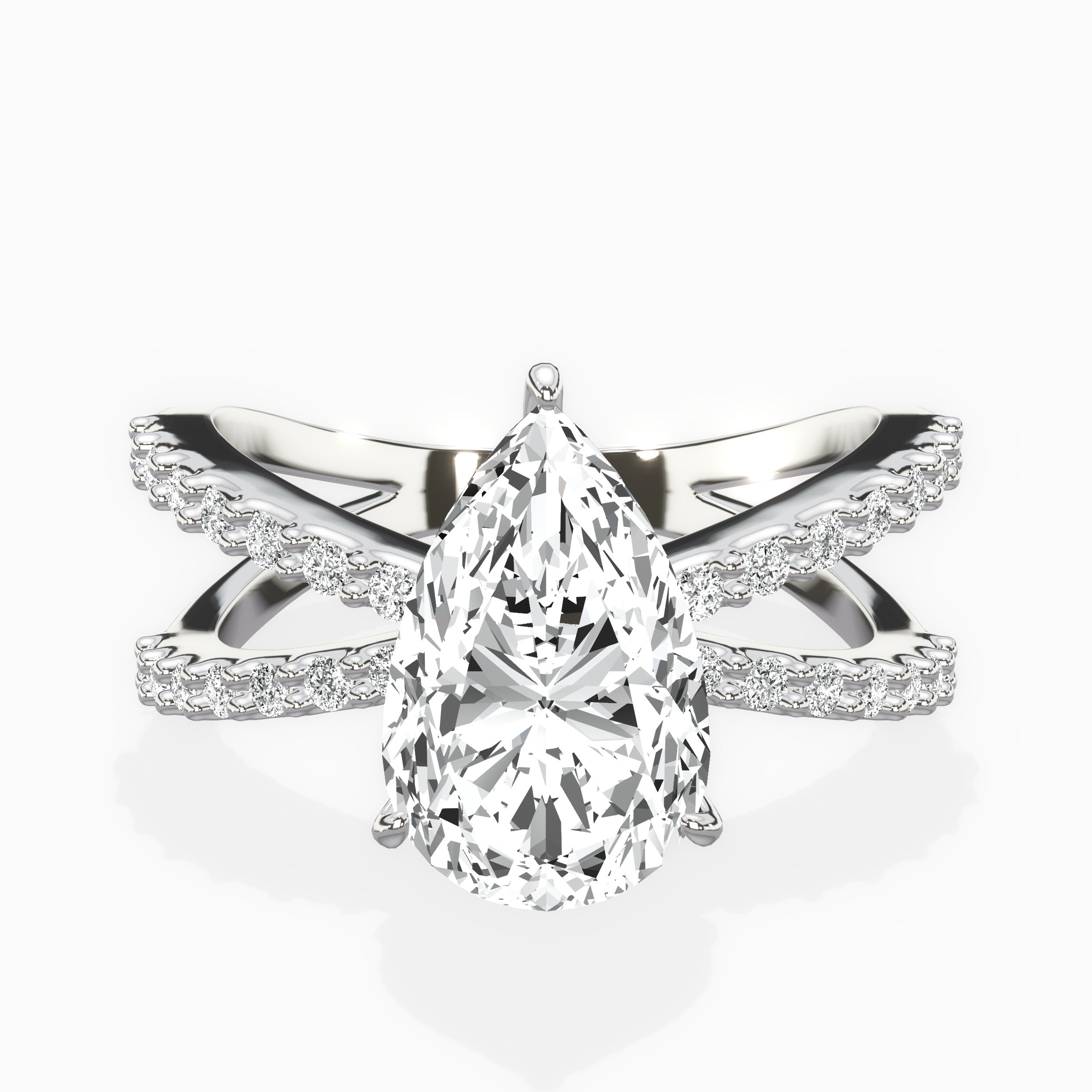 Reverse Shank Solitaire Engagement Ring
