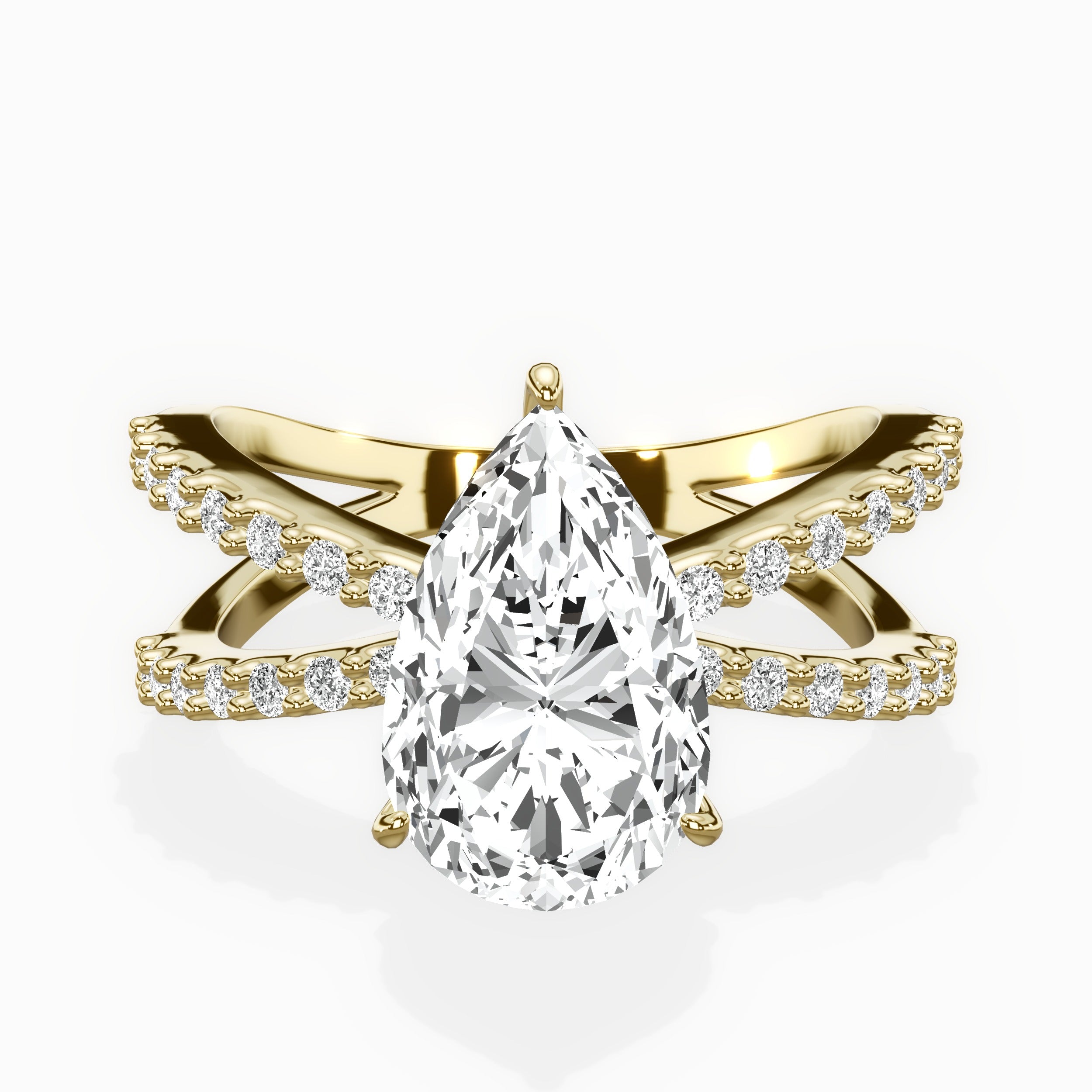 Reverse Shank Solitaire Engagement Ring