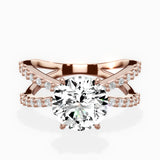 Reverse Shank Solitaire Engagement Ring