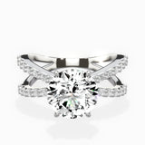 Reverse Shank Solitaire Engagement Ring