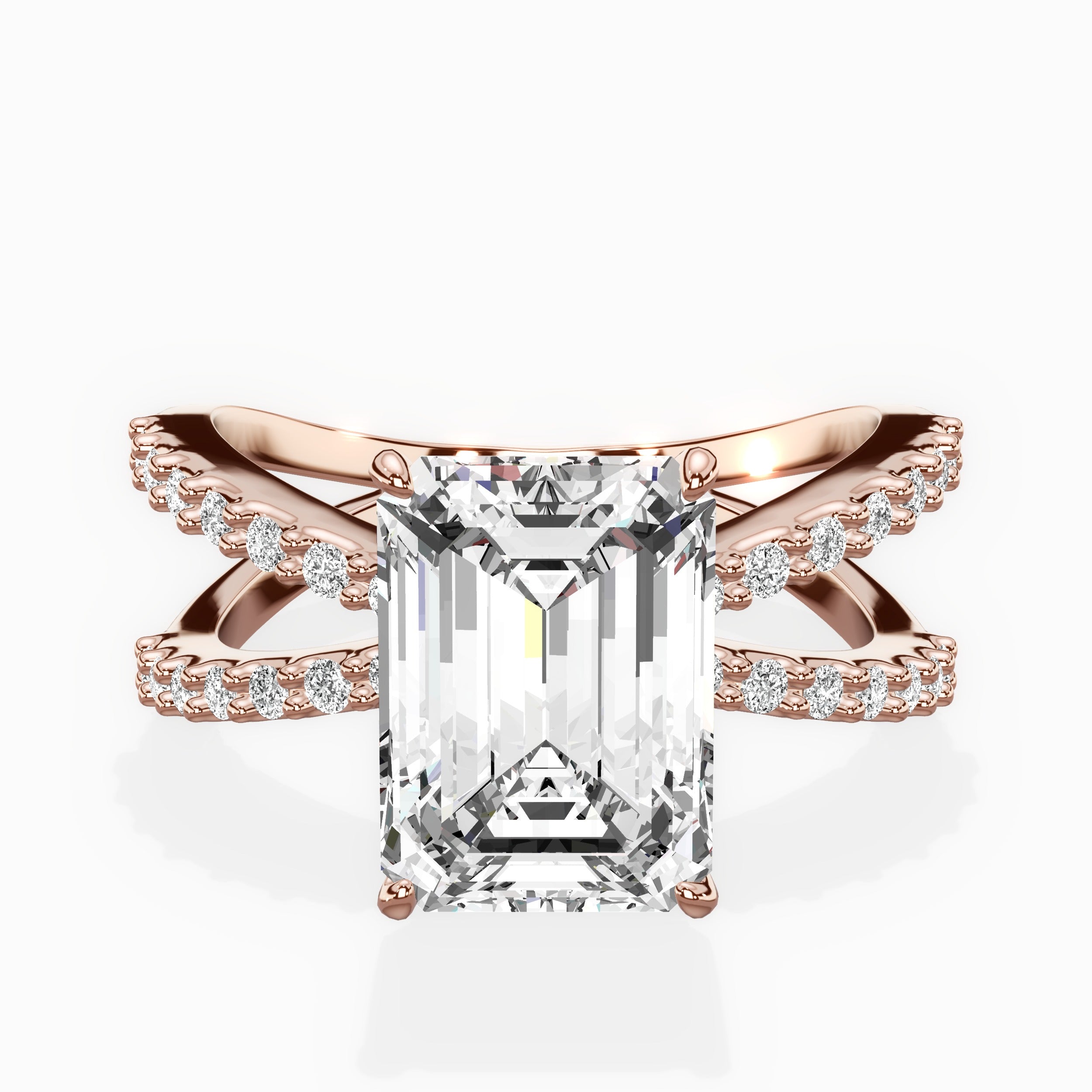 Reverse Shank Solitaire Engagement Ring