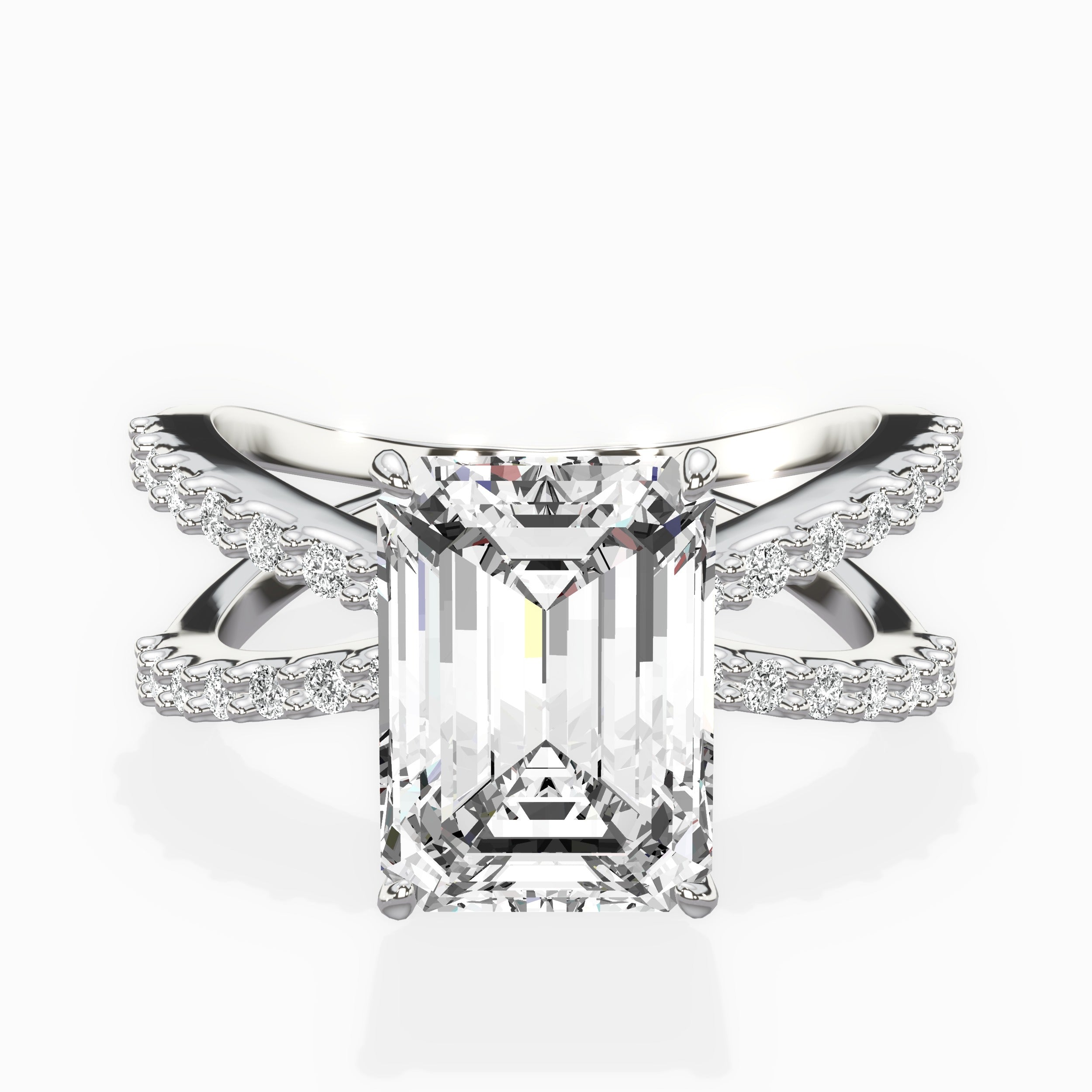 Reverse Shank Solitaire Engagement Ring