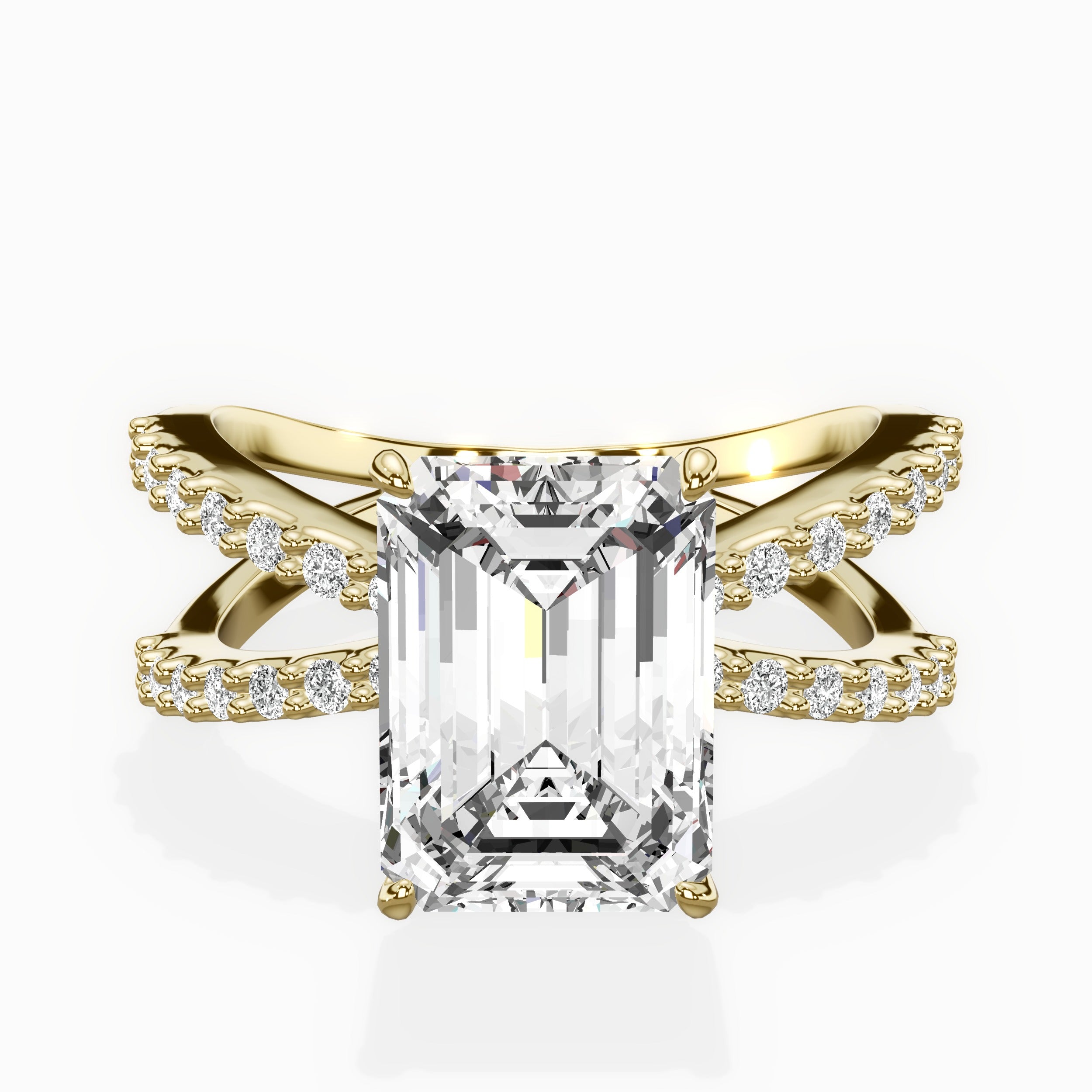 Reverse Shank Solitaire Engagement Ring