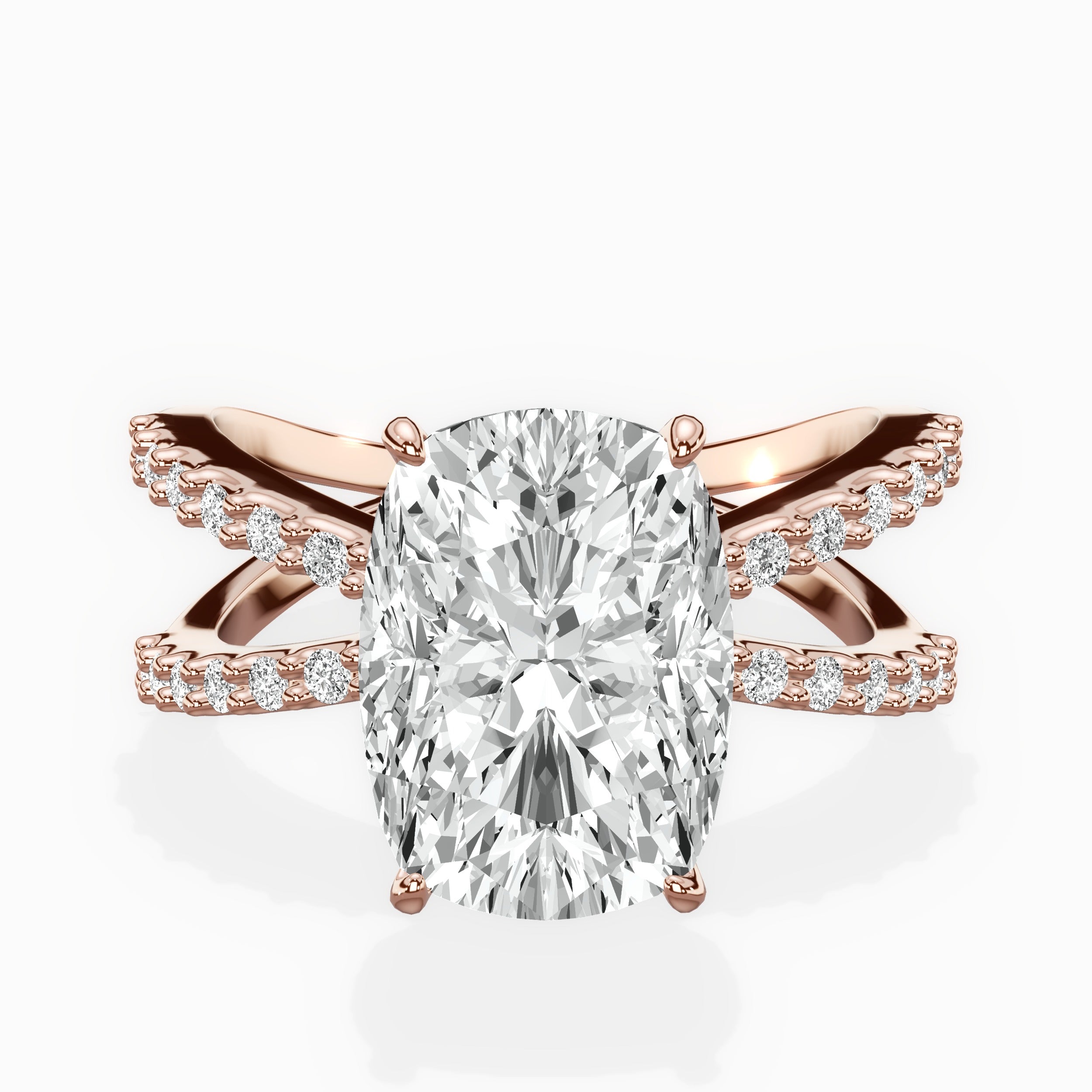 Reverse Shank Solitaire Engagement Ring