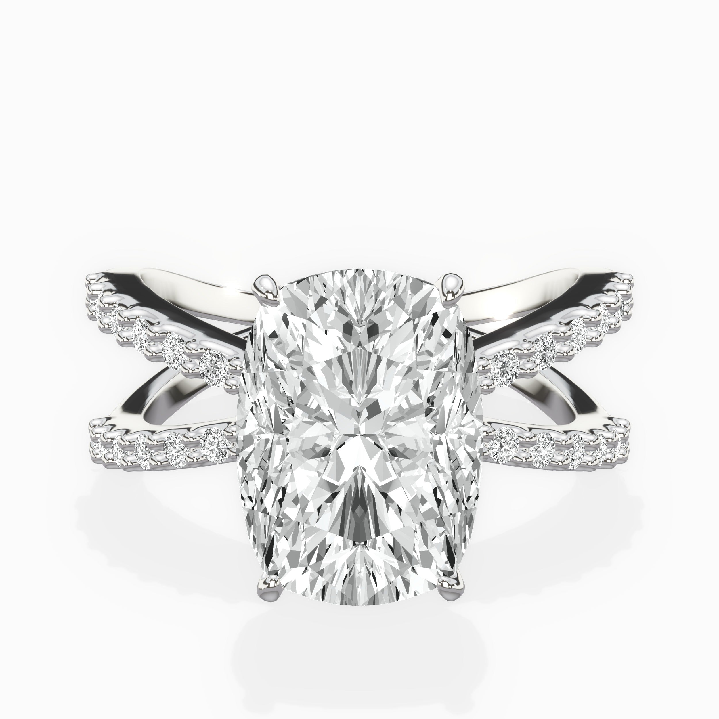 Reverse Shank Solitaire Engagement Ring