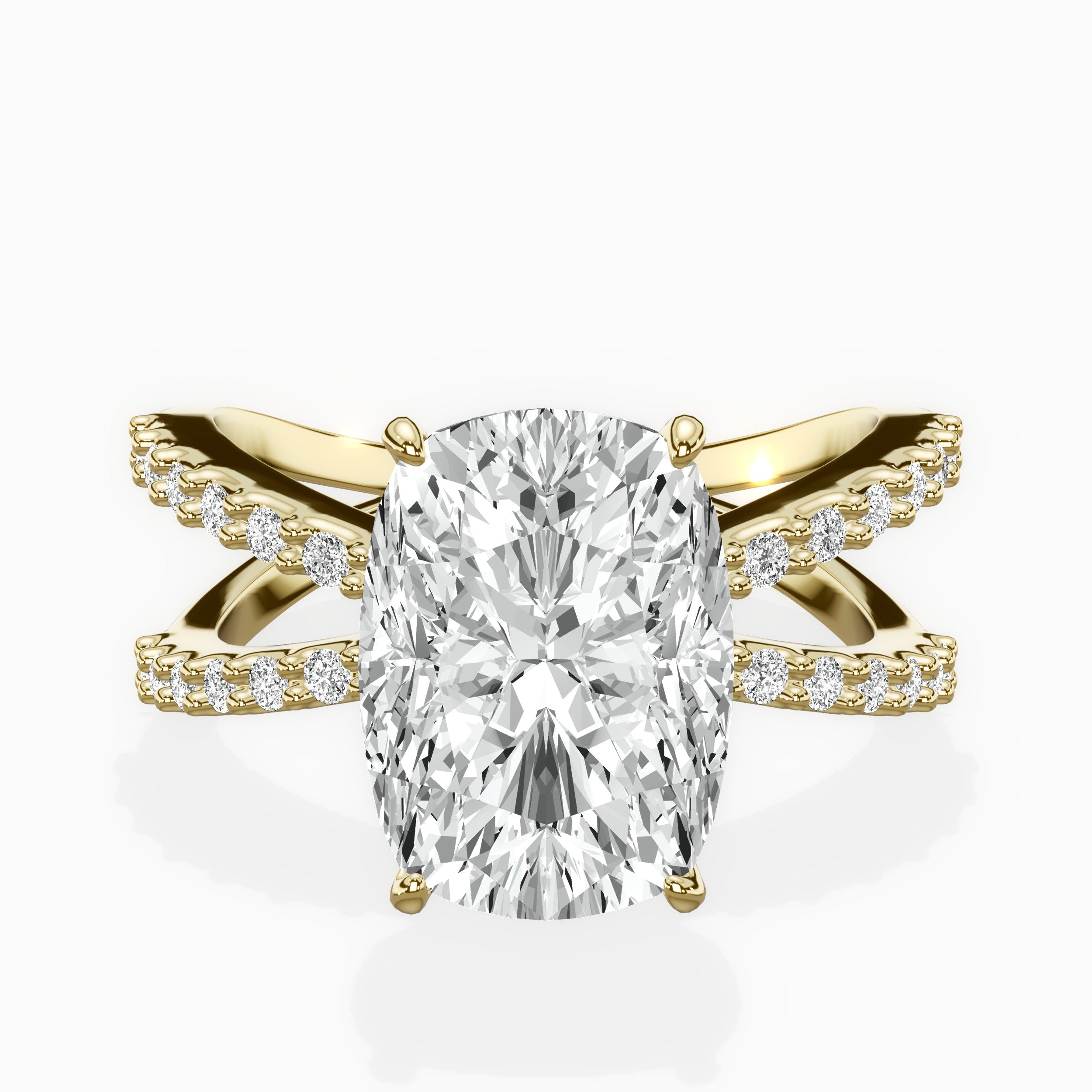 Reverse Shank Solitaire Engagement Ring