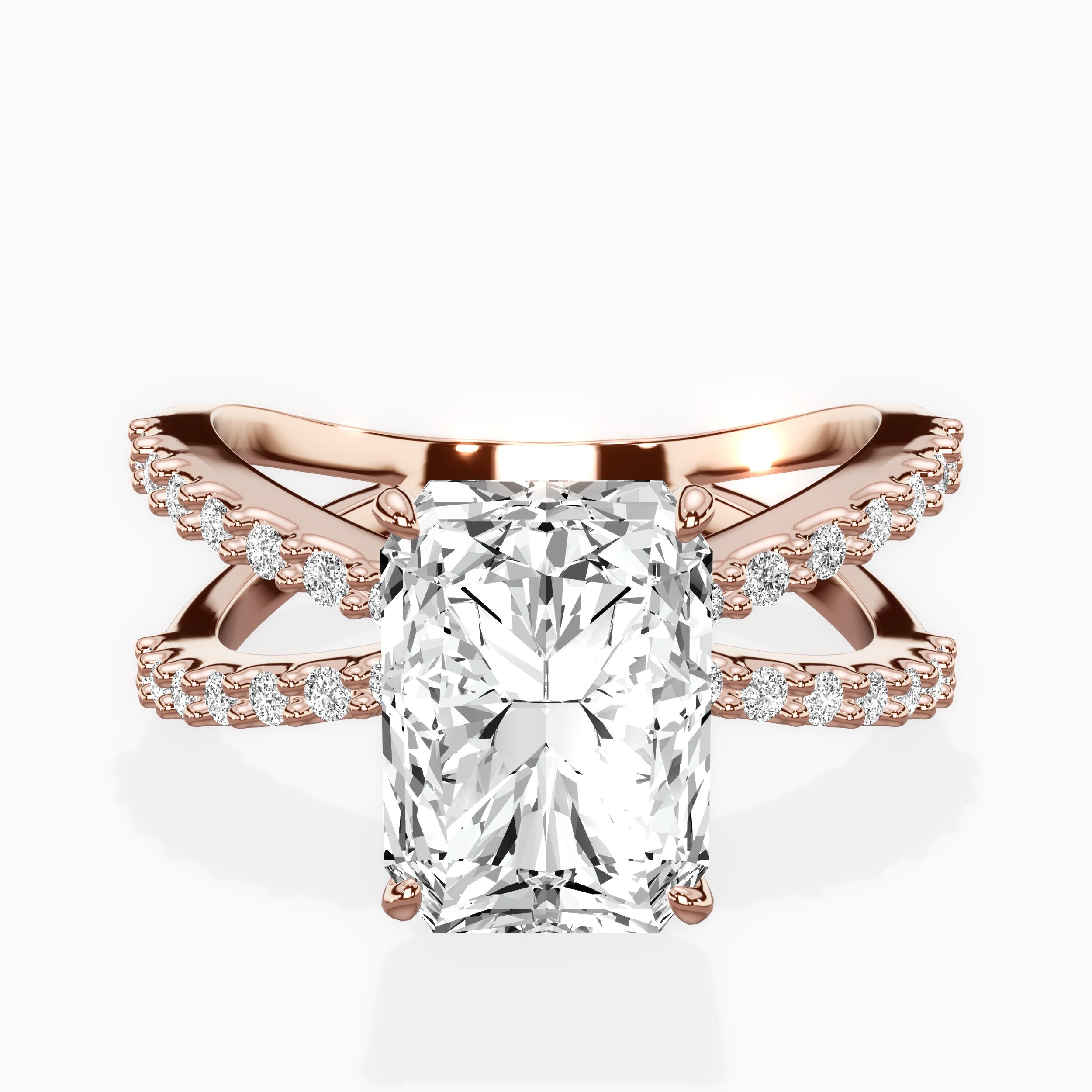 Reverse Shank Solitaire Engagement Ring