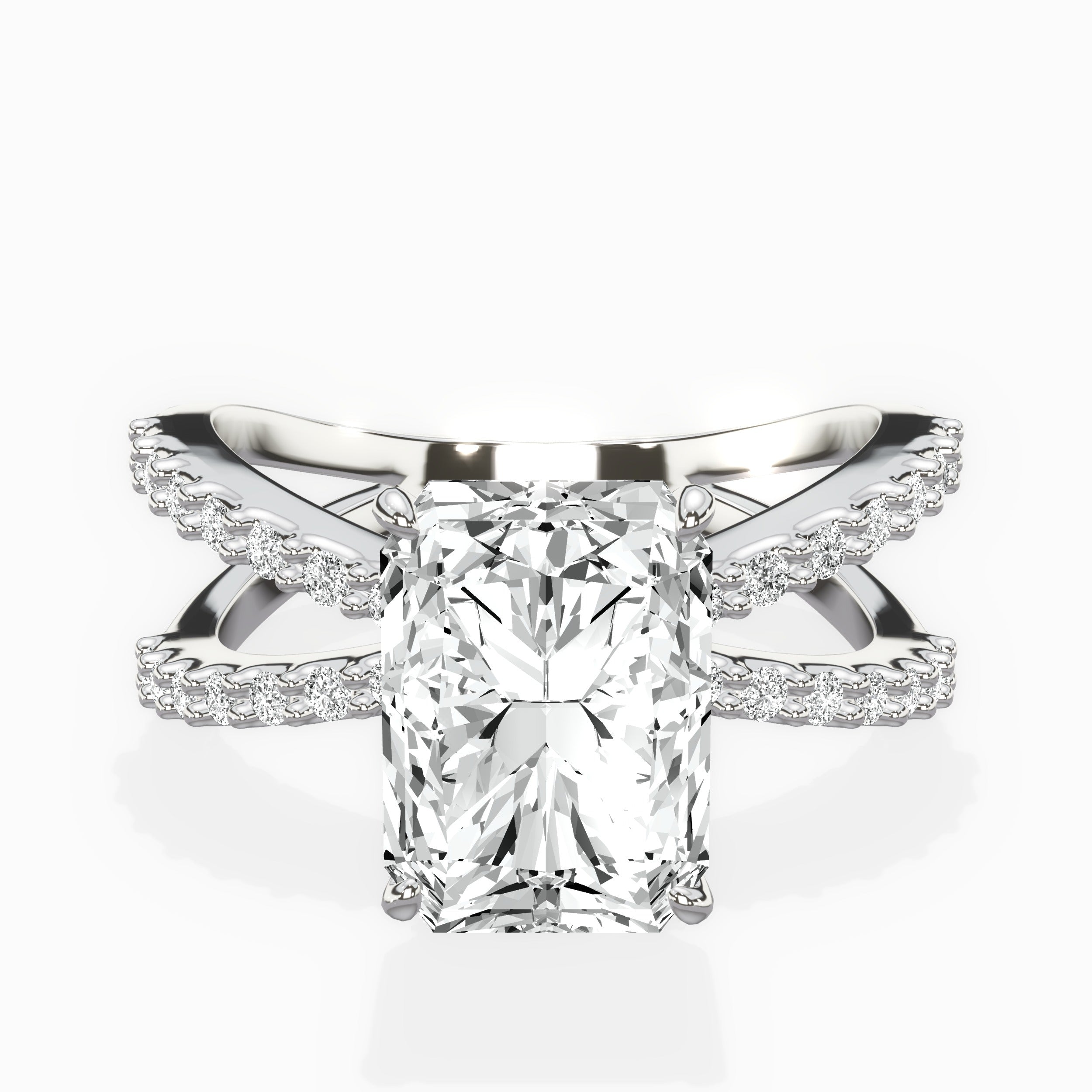 Reverse Shank Solitaire Engagement Ring