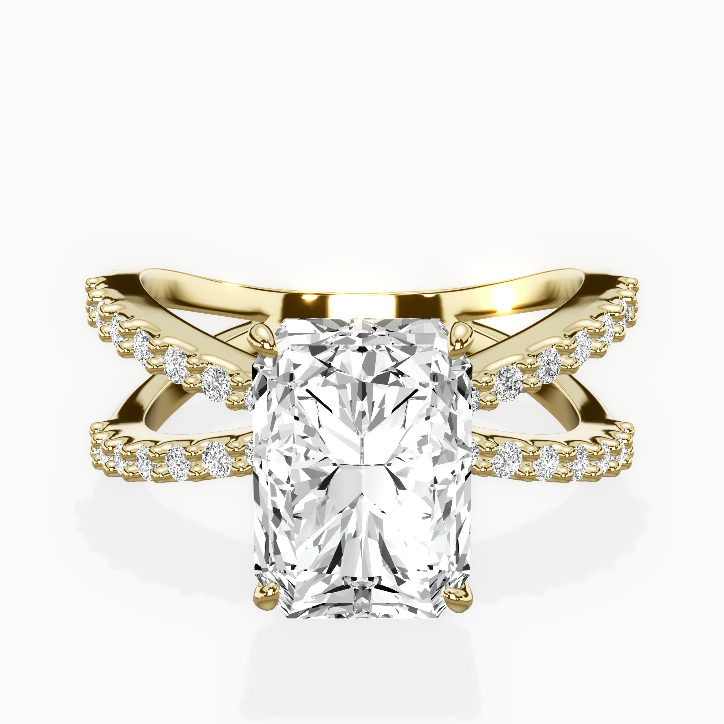 Reverse Shank Solitaire Engagement Ring