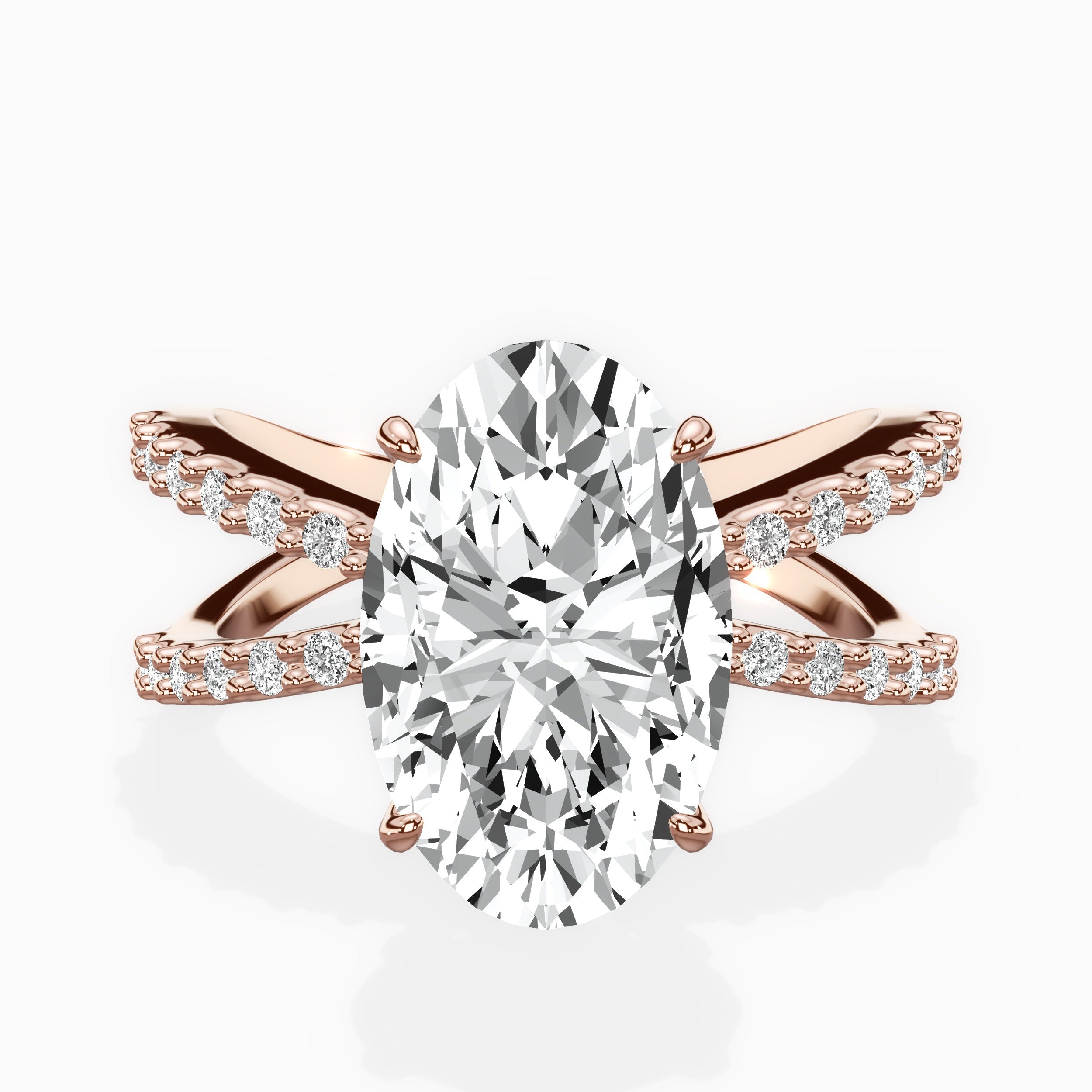 Reverse Shank Solitaire Engagement Ring