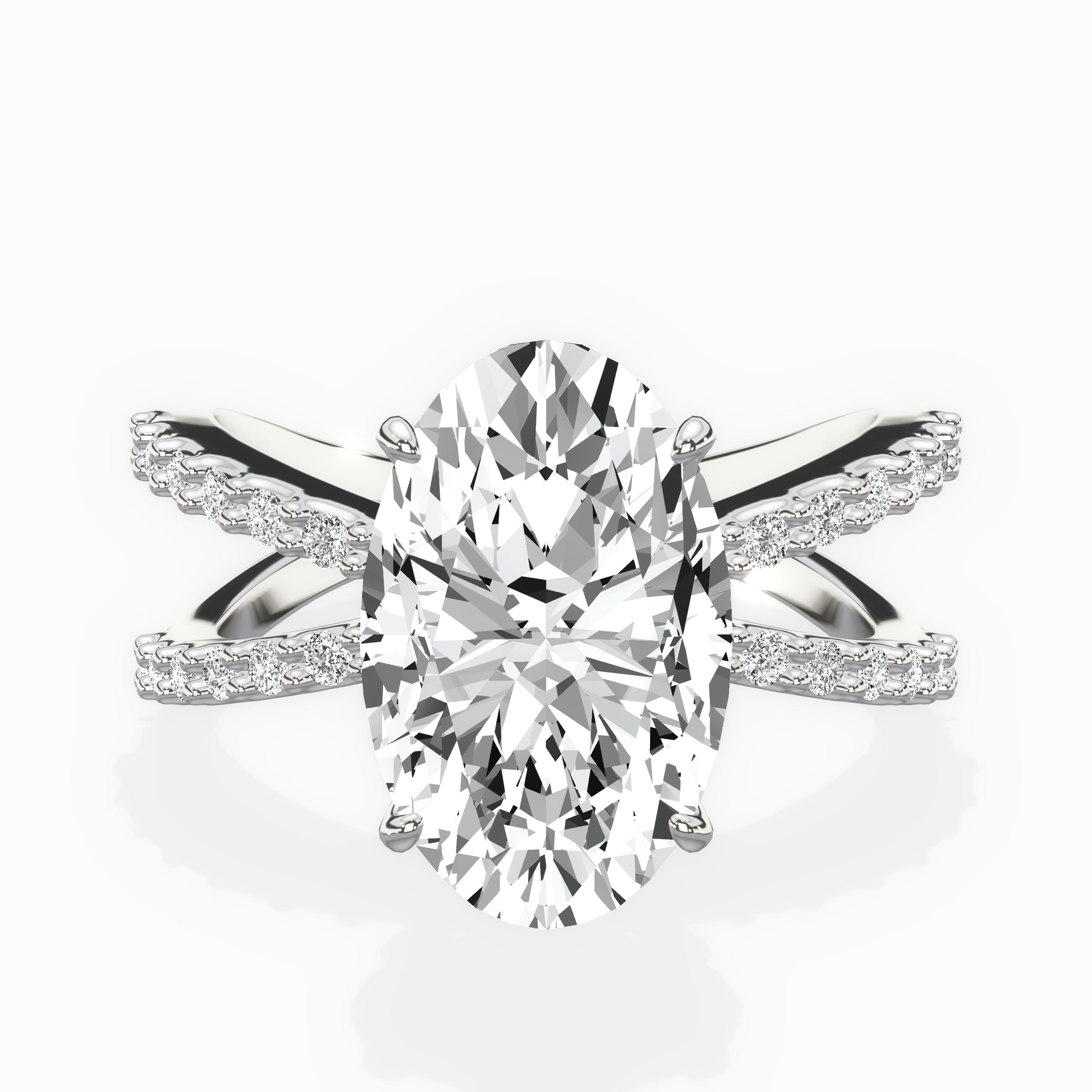 Reverse Shank Solitaire Engagement Ring