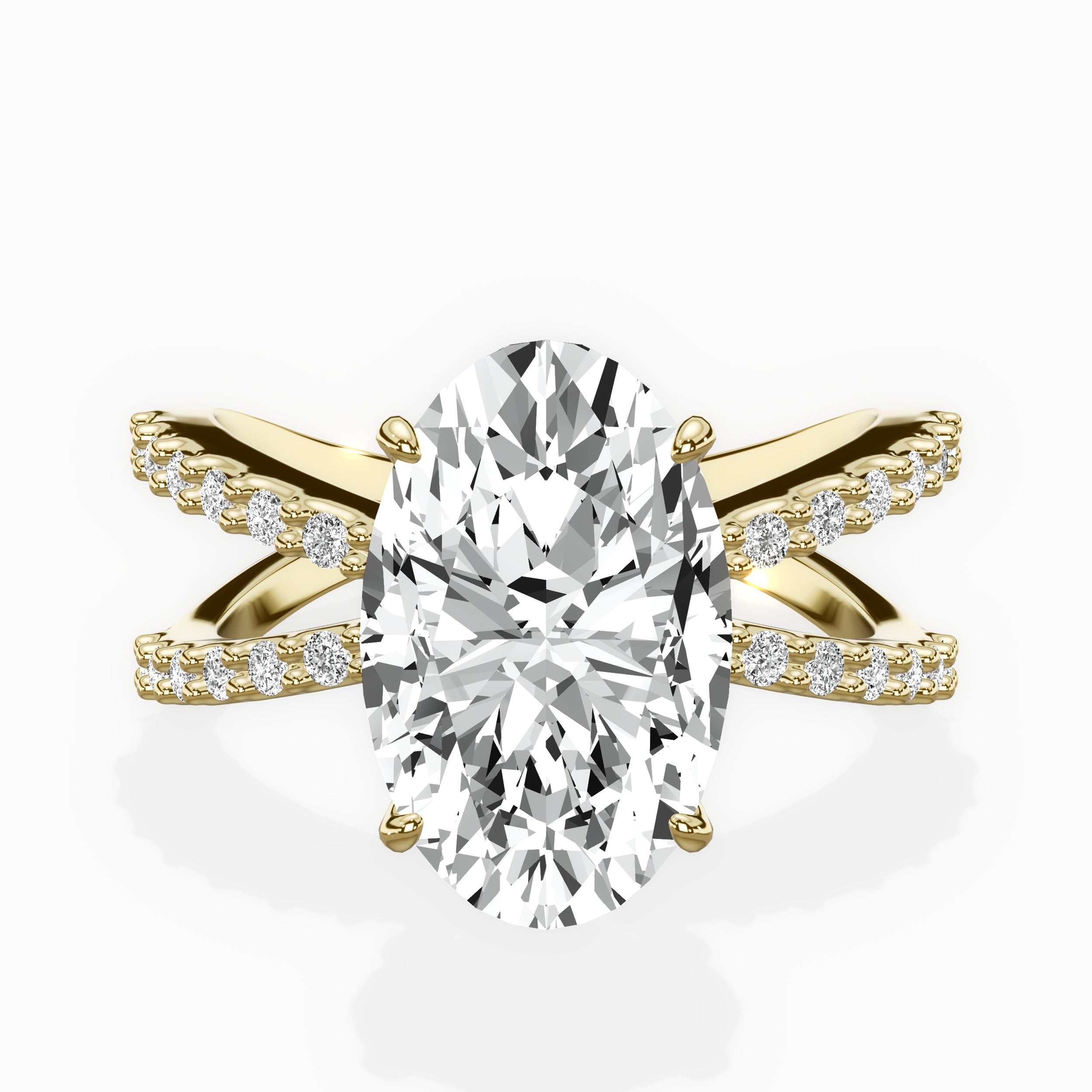 Reverse Shank Solitaire Engagement Ring