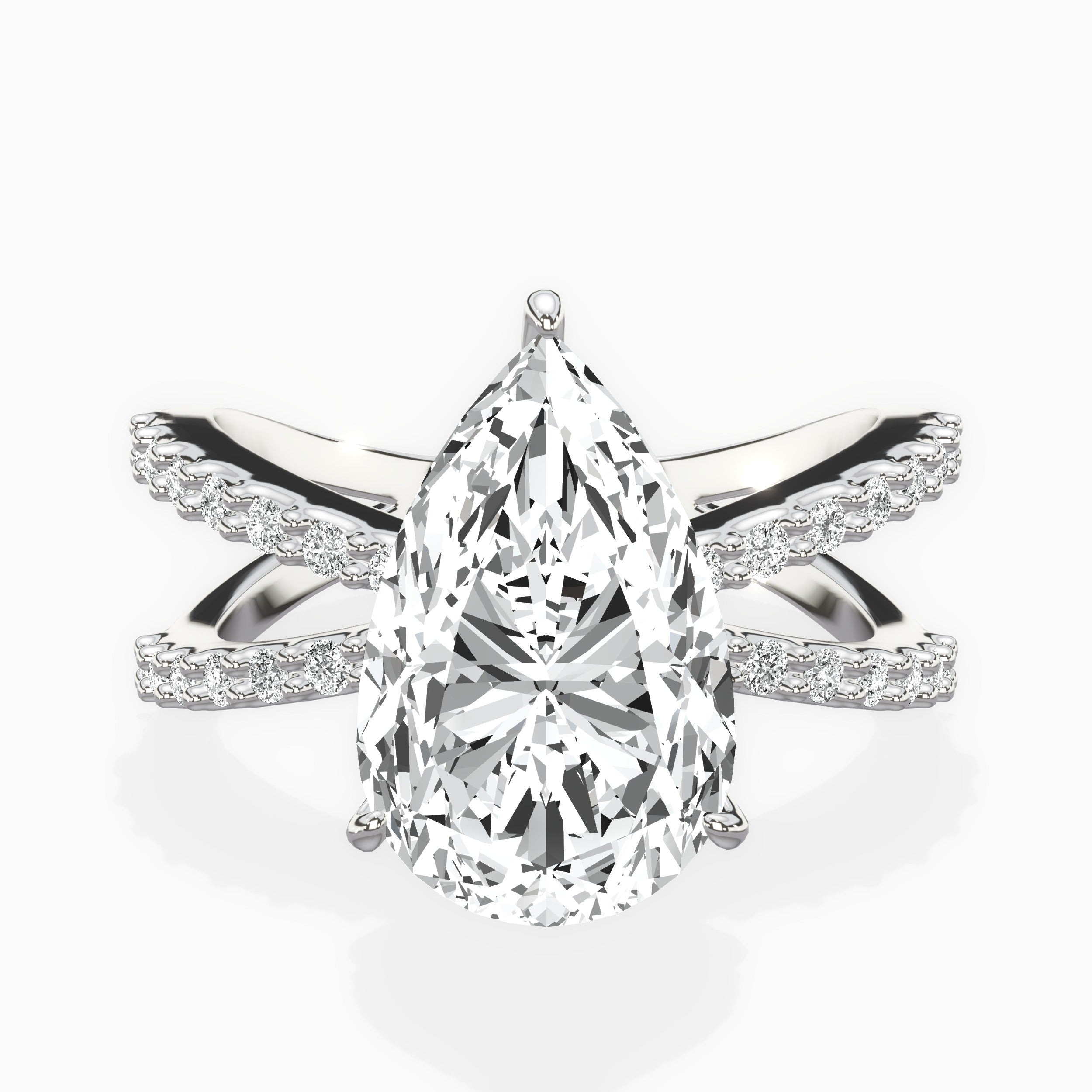 Reverse Shank Solitaire Engagement Ring