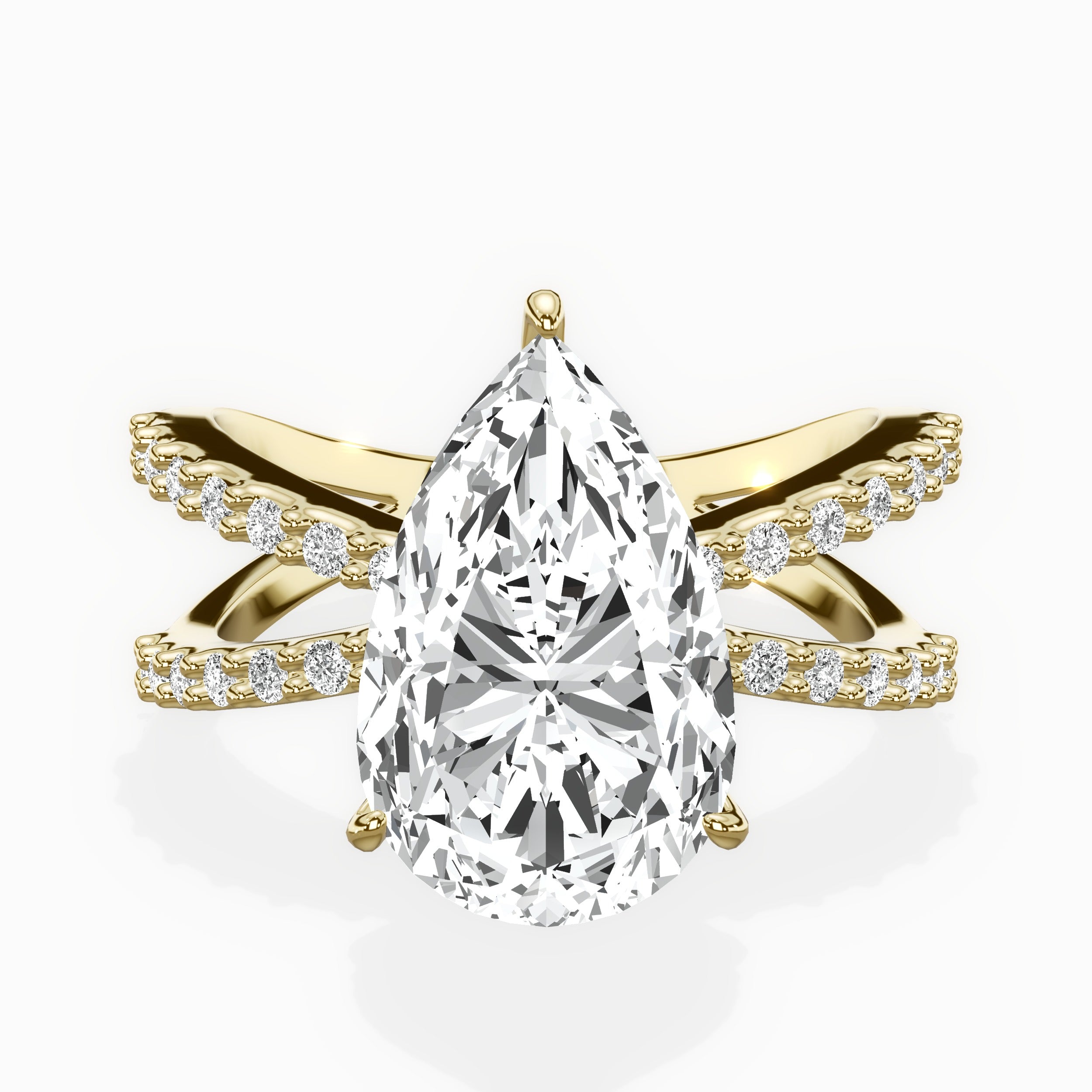 Reverse Shank Solitaire Engagement Ring